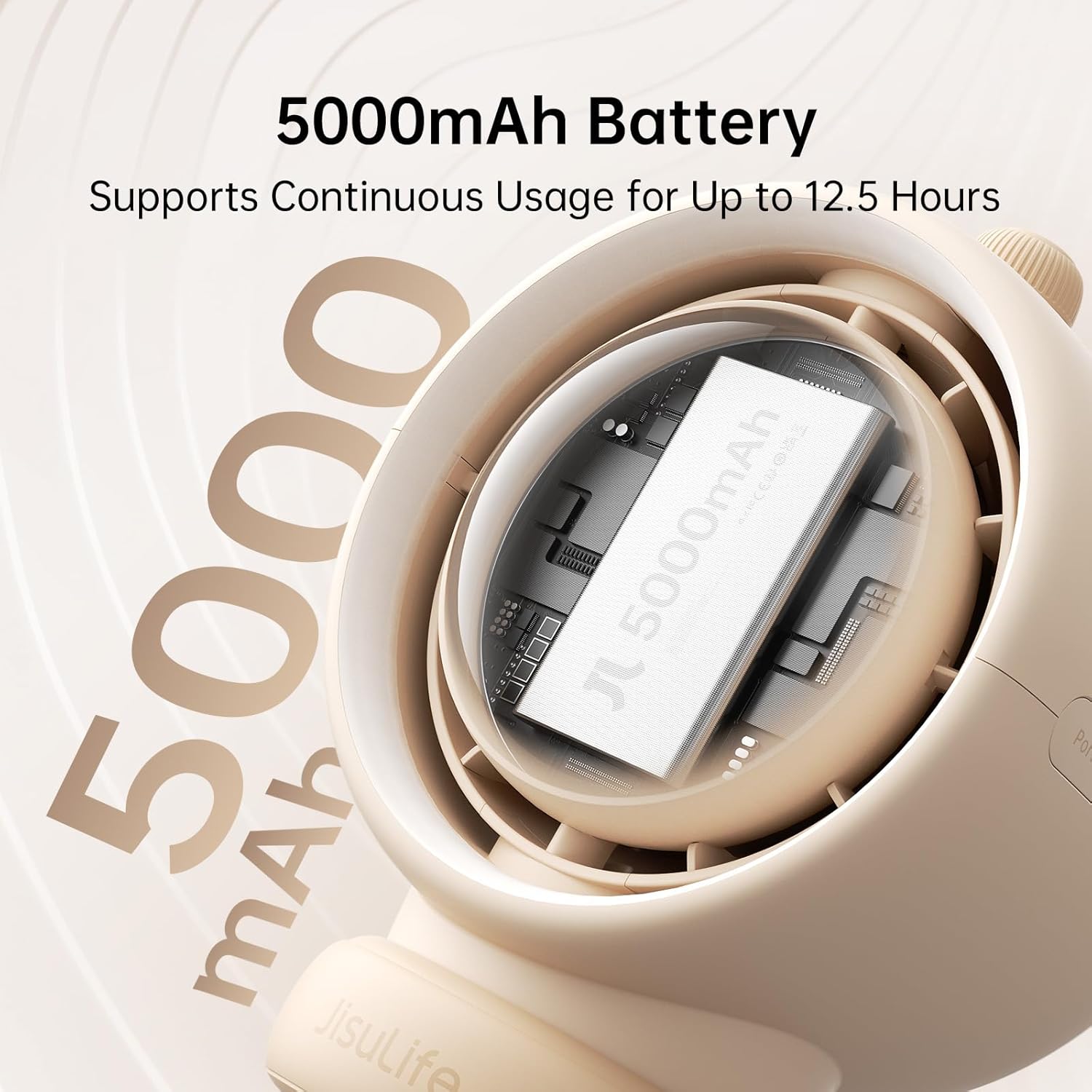 Thumbnail 2 de JISULIFE ventilatore per passeggino senza pale, ricaricabile a batteria con Air Turbo e luce notturna