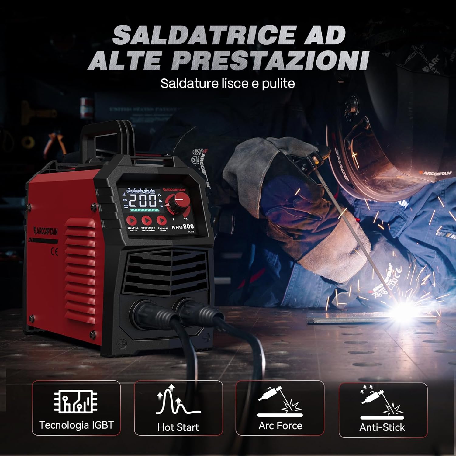 Thumbnail 4 de ARCCAPTAIN ARC 200A Saldatrice MMA 200 A