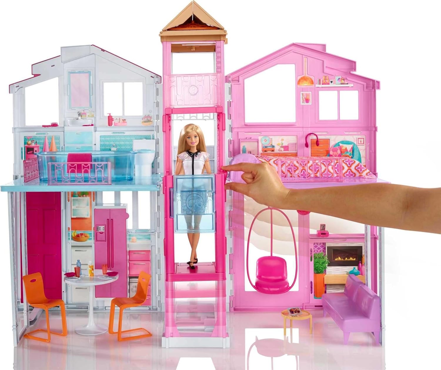 Thumbnail 2 de Barbie 3-Story Townhouse Dollhouse with Elevator