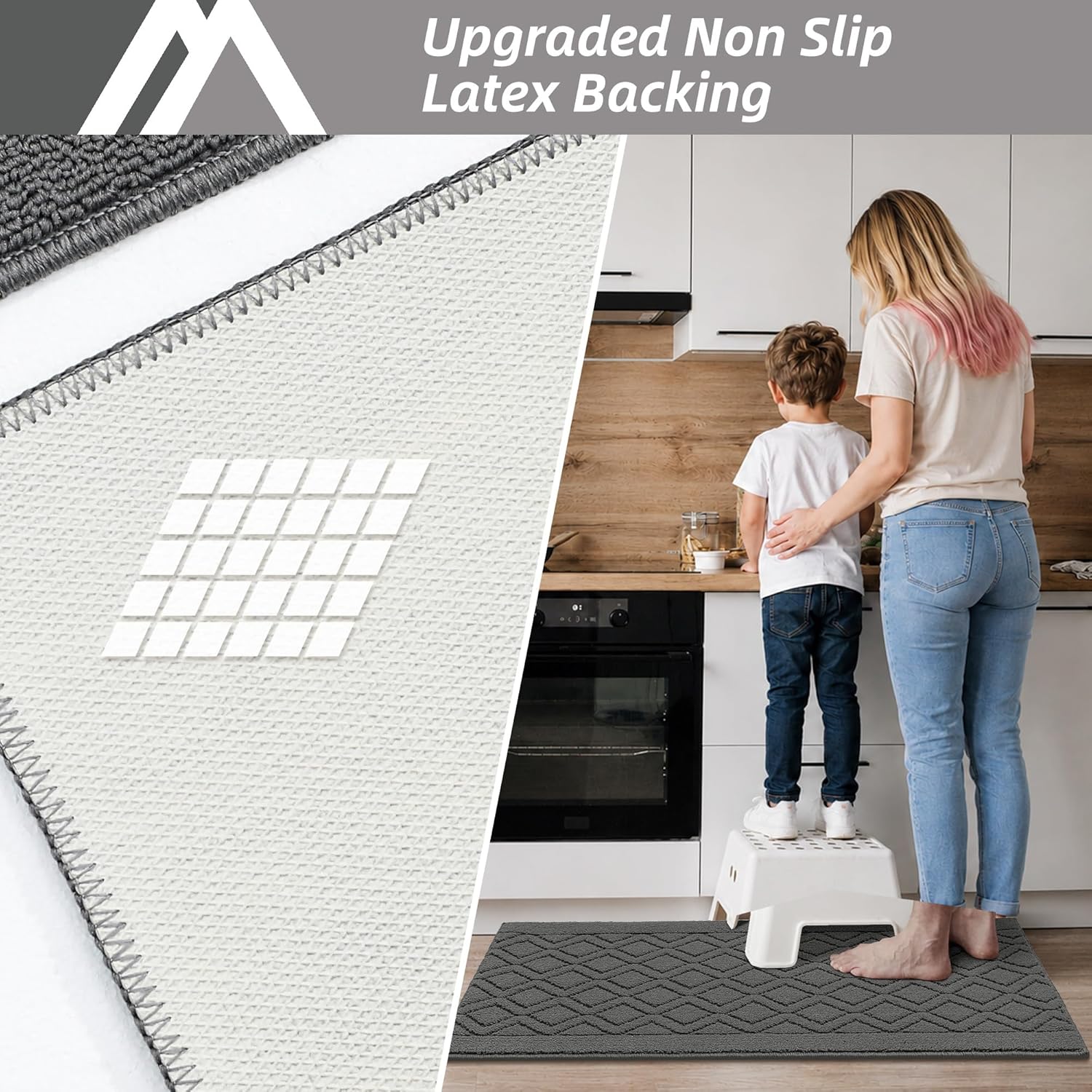 Detalle de COSY HOMEER Kitchen Rug Mats 48x20 in 🏠