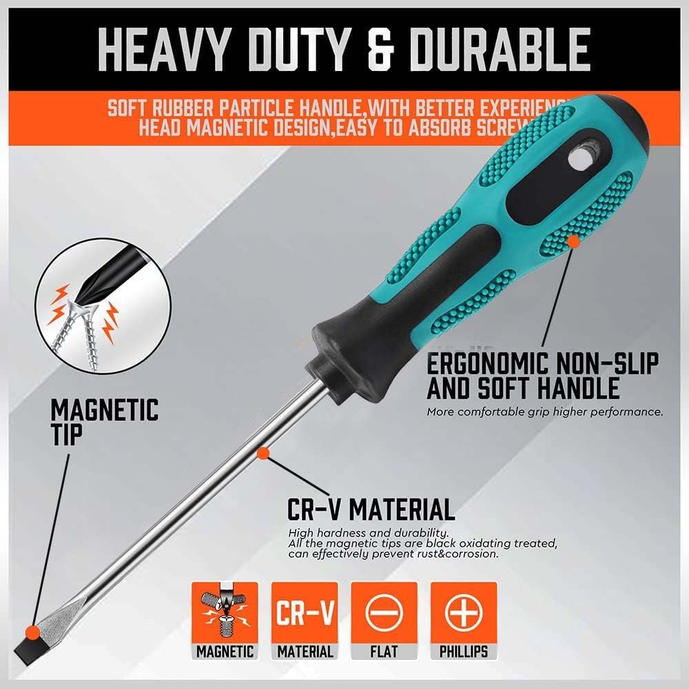 Detalle de 7pc Screwdriver Set – Heavy Duty Chrome Vanadium Steel