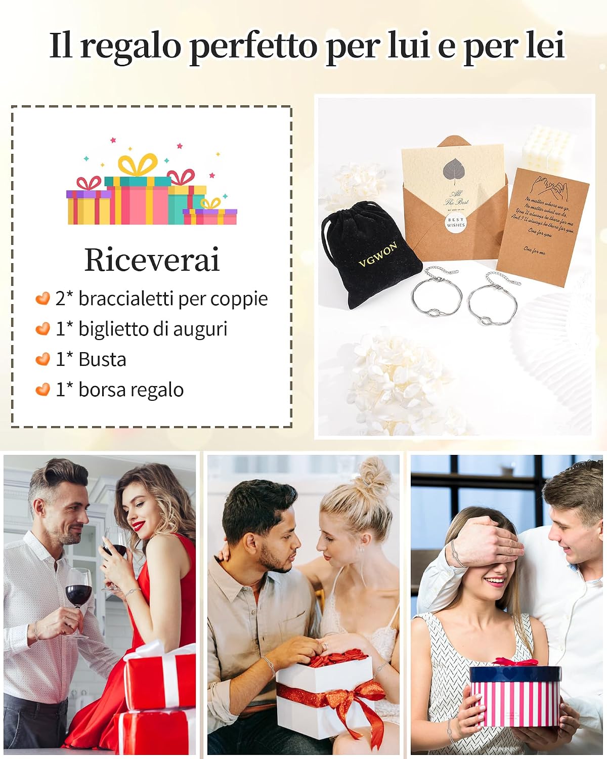 Thumbnail 4 de VGWON Bracciale Coppia 16–21 cm 💍