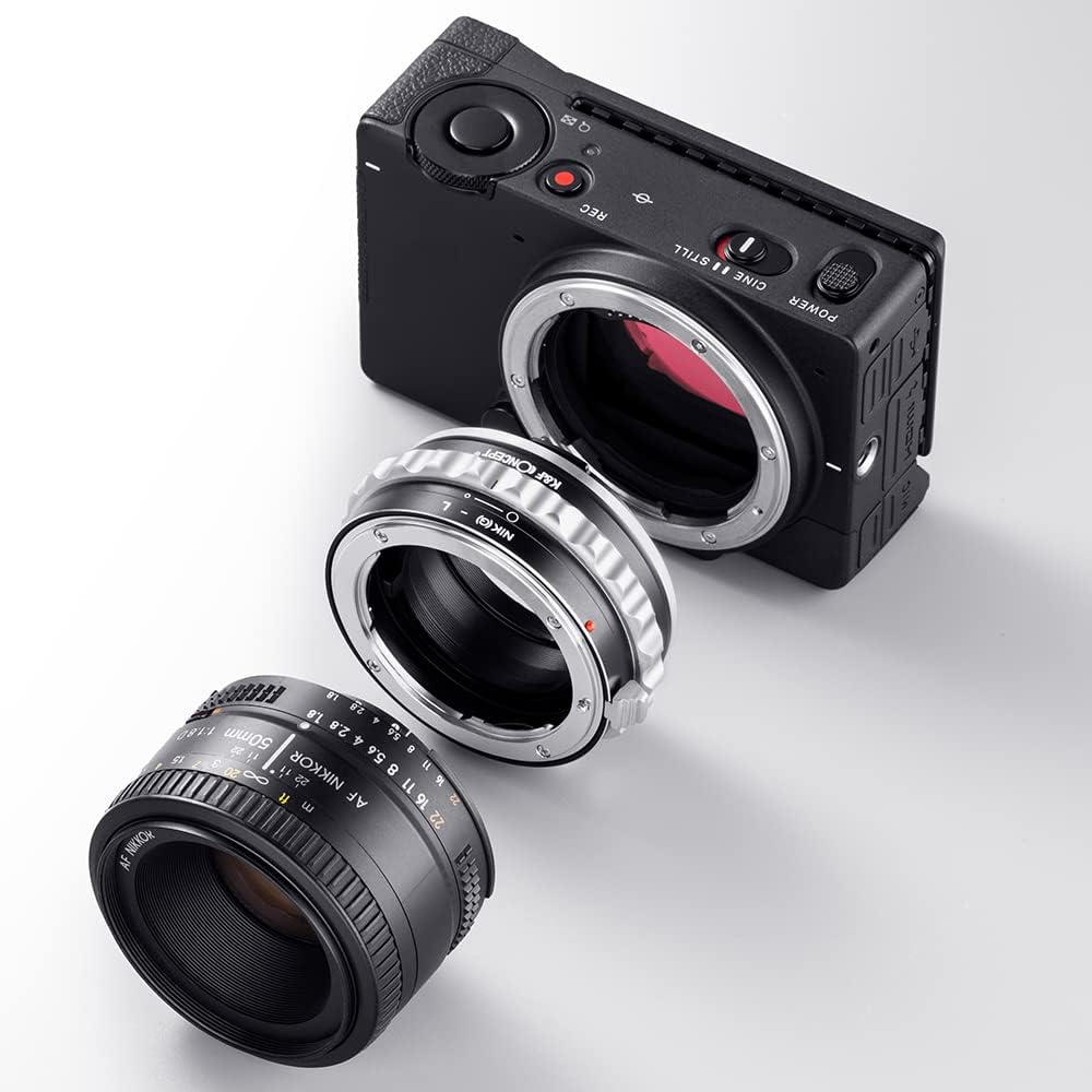 Detalle de K&F CONCEPT Objektivanschlussadapter Nikon F (G-Typ) auf L-Mount – Manueller Fokus