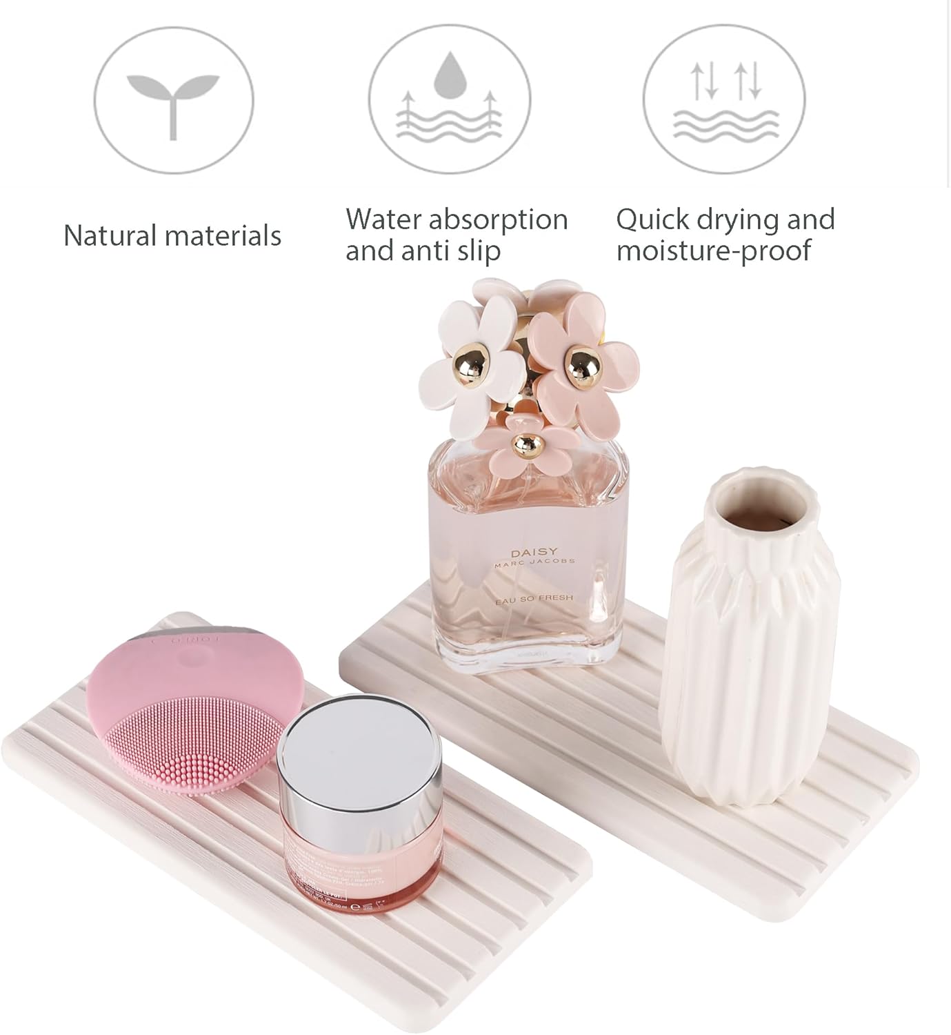 Thumbnail 1 de NiuYichee Diatomite Coasters, 2 Pcs