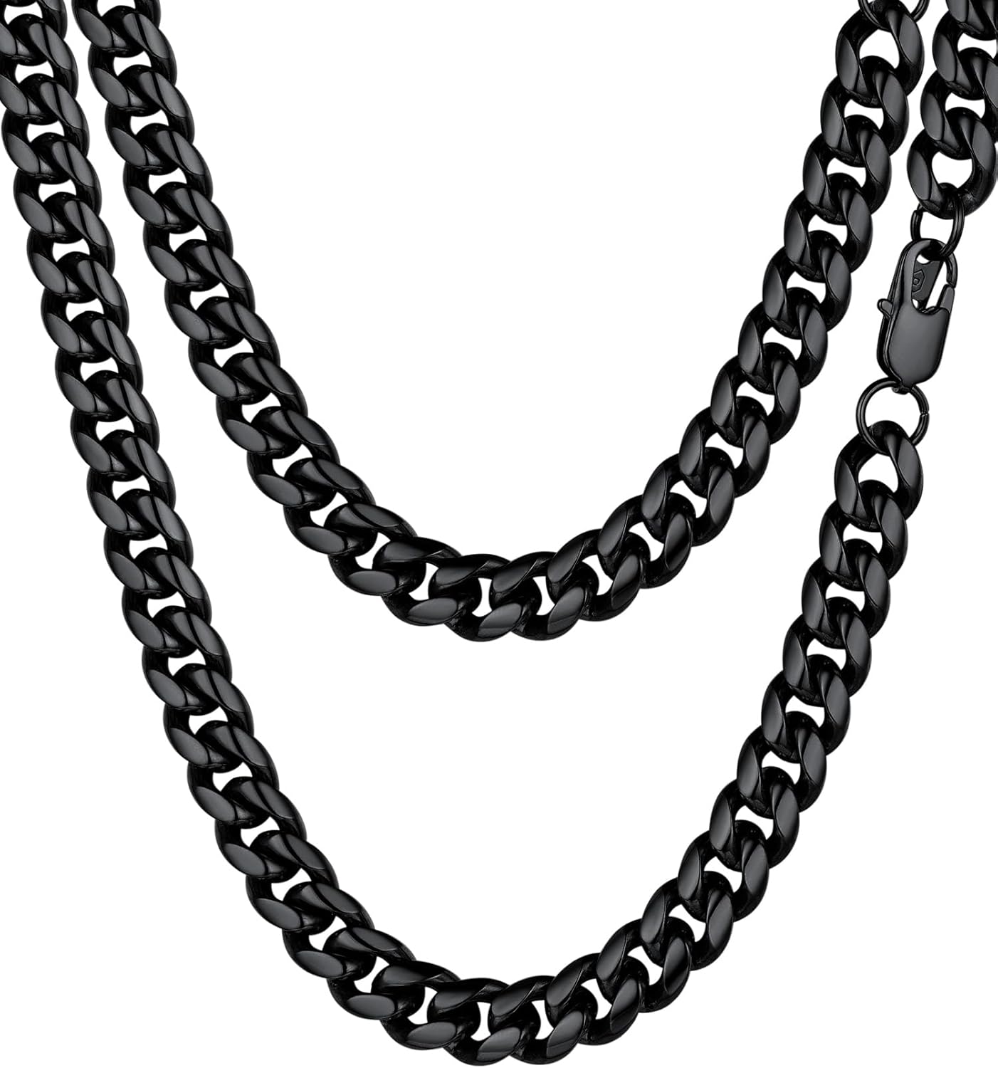 Thumbnail 6 de PROSTEEL Chaîne Collier Homme Gourmette en Acier Inoxydable – Largeurs 4,8/6/10/14 mm, Longueurs 36 à 76 cm, plaqué or/noir