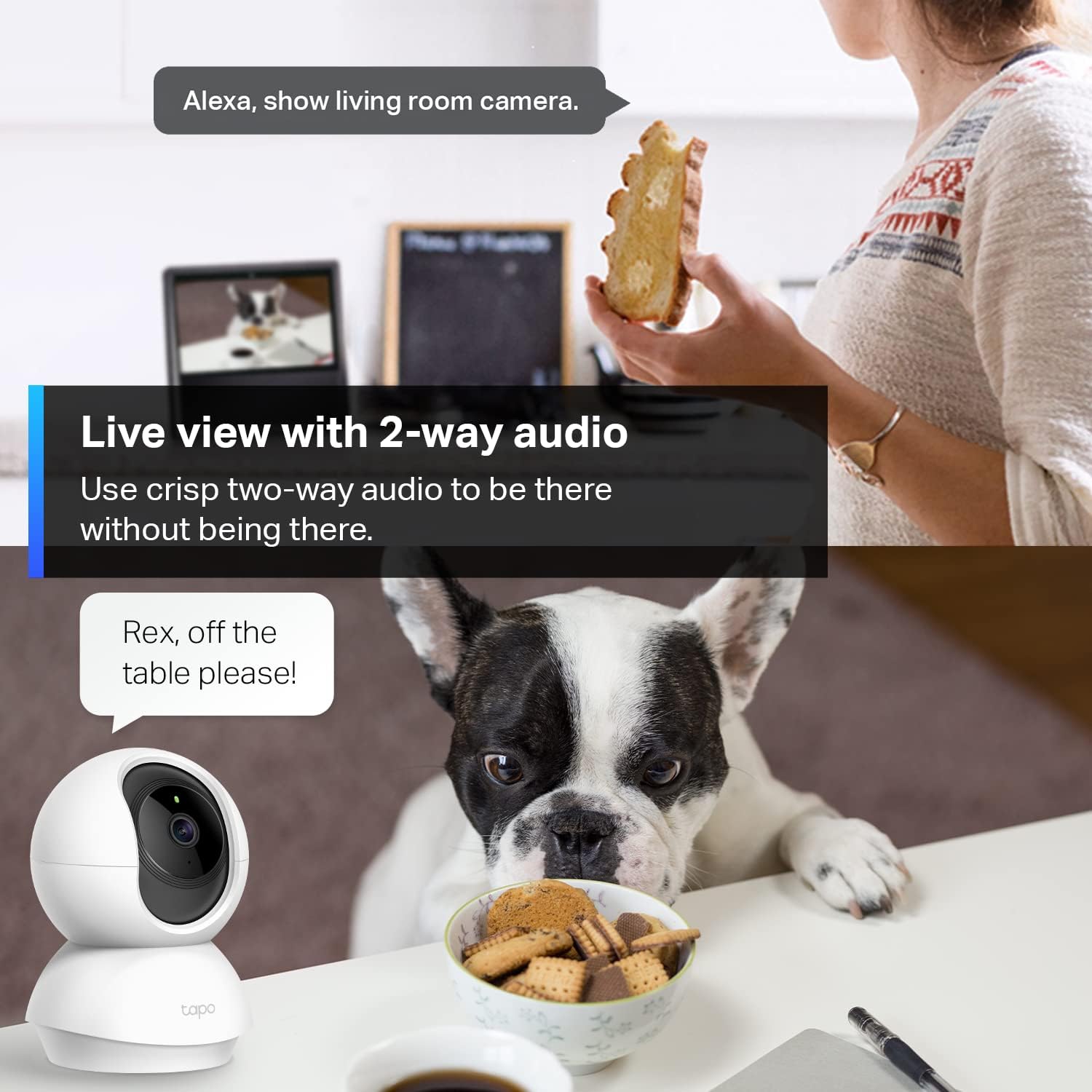 Detalle de TP-Link Tapo C210 2K Pan-Tilt Indoor Security Camera (Baby & Pet Monitor)