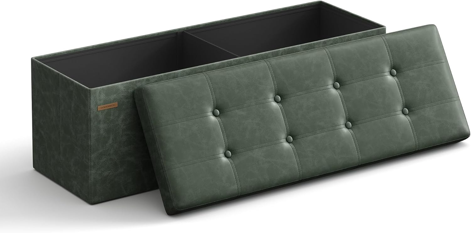 SONGMICS Cassapanca Verde Foresta LSF070C01