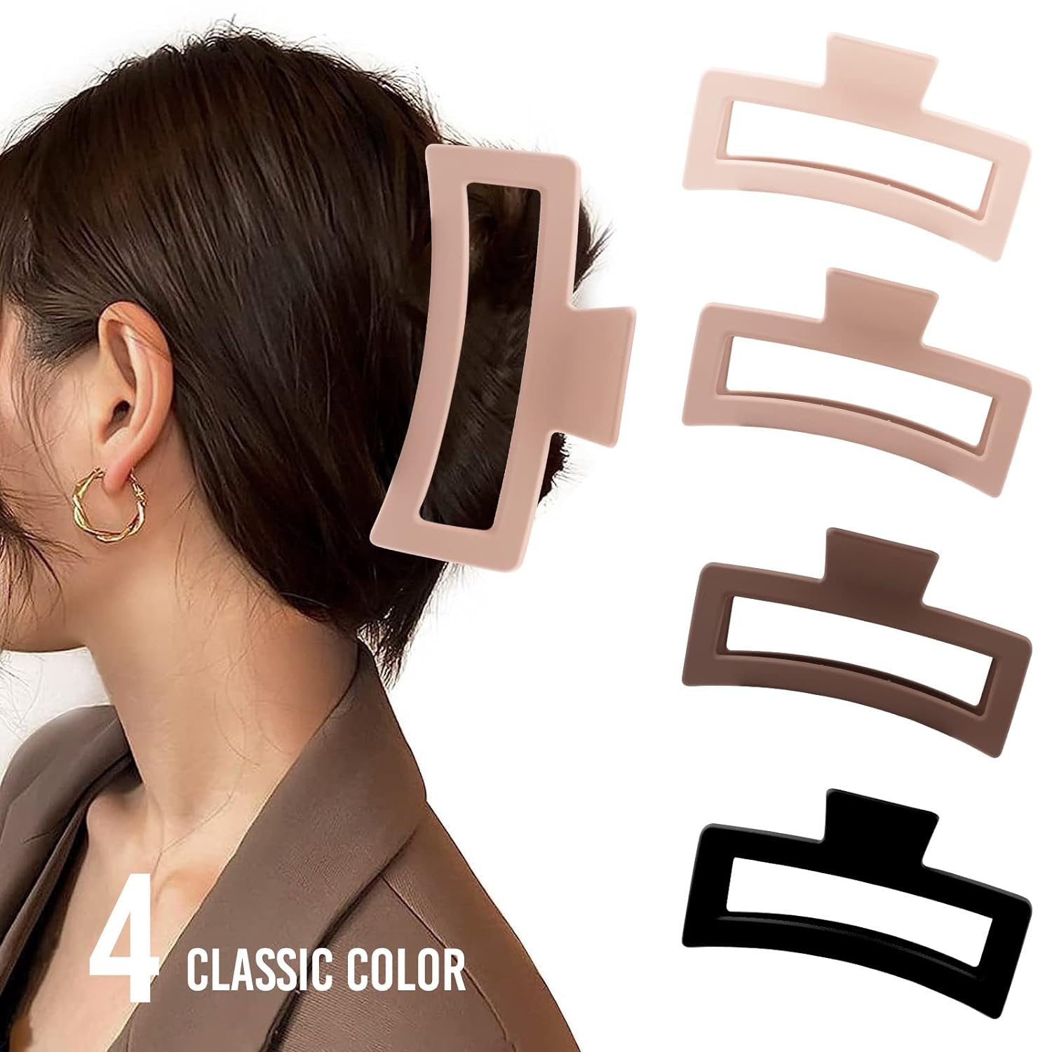 Thumbnail 4 de ZYTJ 5-Inch Claw Clips for Thick Hair, 4-Pack ⚙