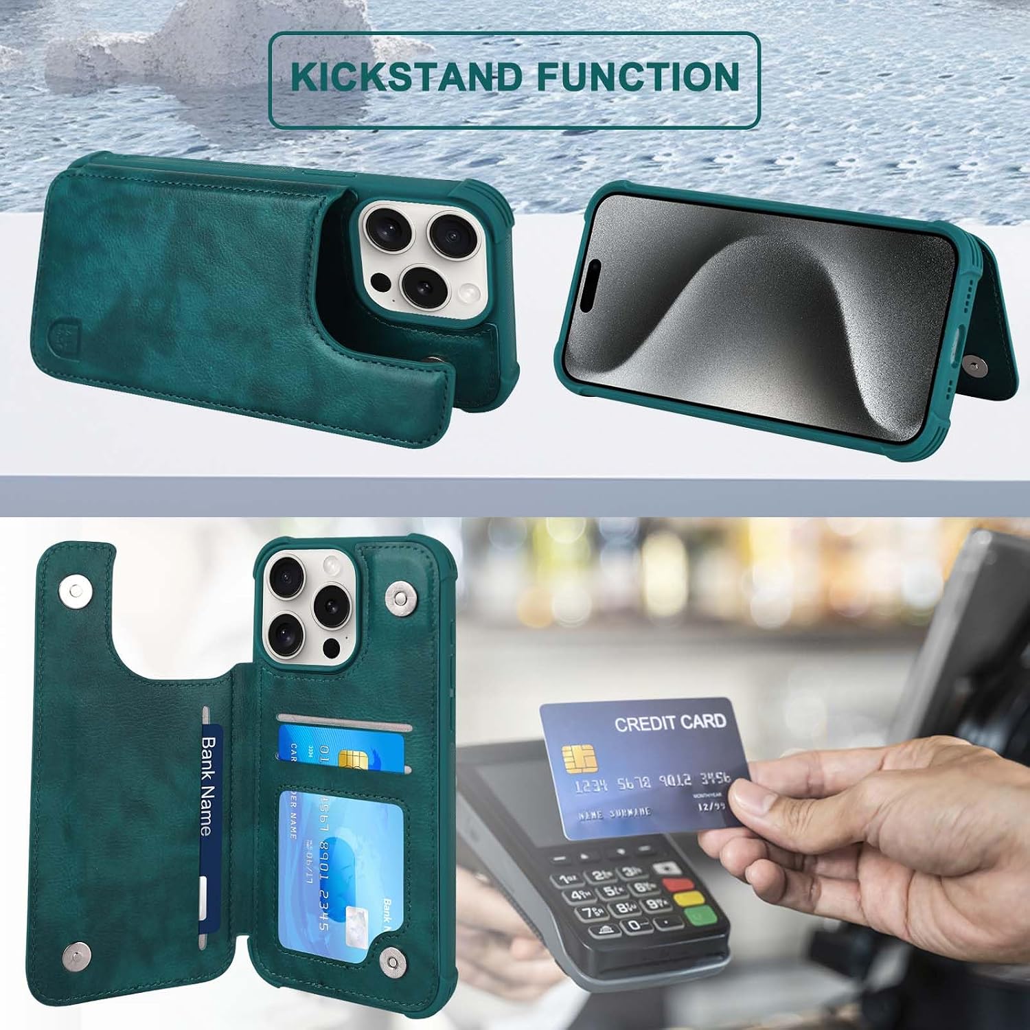Detalle 1 de VANAVAGY Wallet Case for iPhone 15 Pro