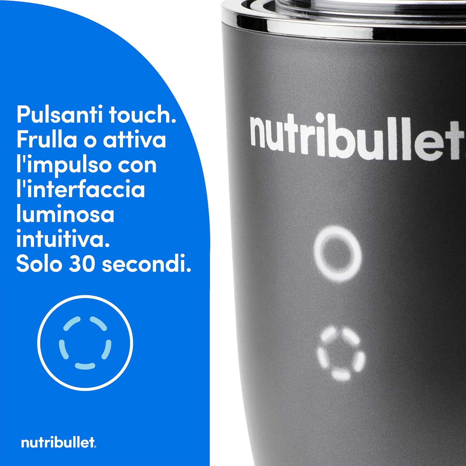 Detalle de Nutribullet Ultra 1000 NB1004DGB – Frullatore Tritatutto 1000W con bicchiere 900 ml