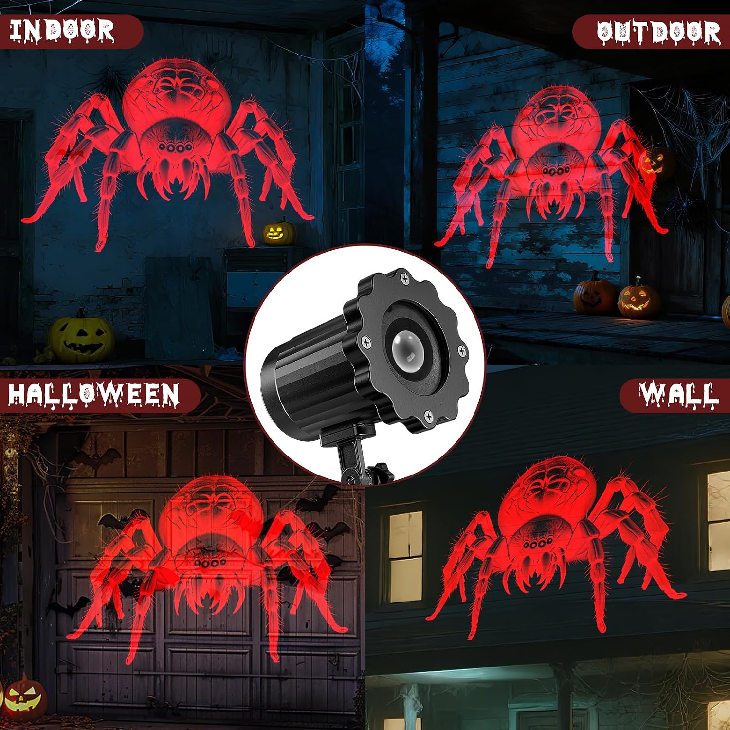 Detalle 2 de Halloween Spider Projector with 3D Dynamic Projection