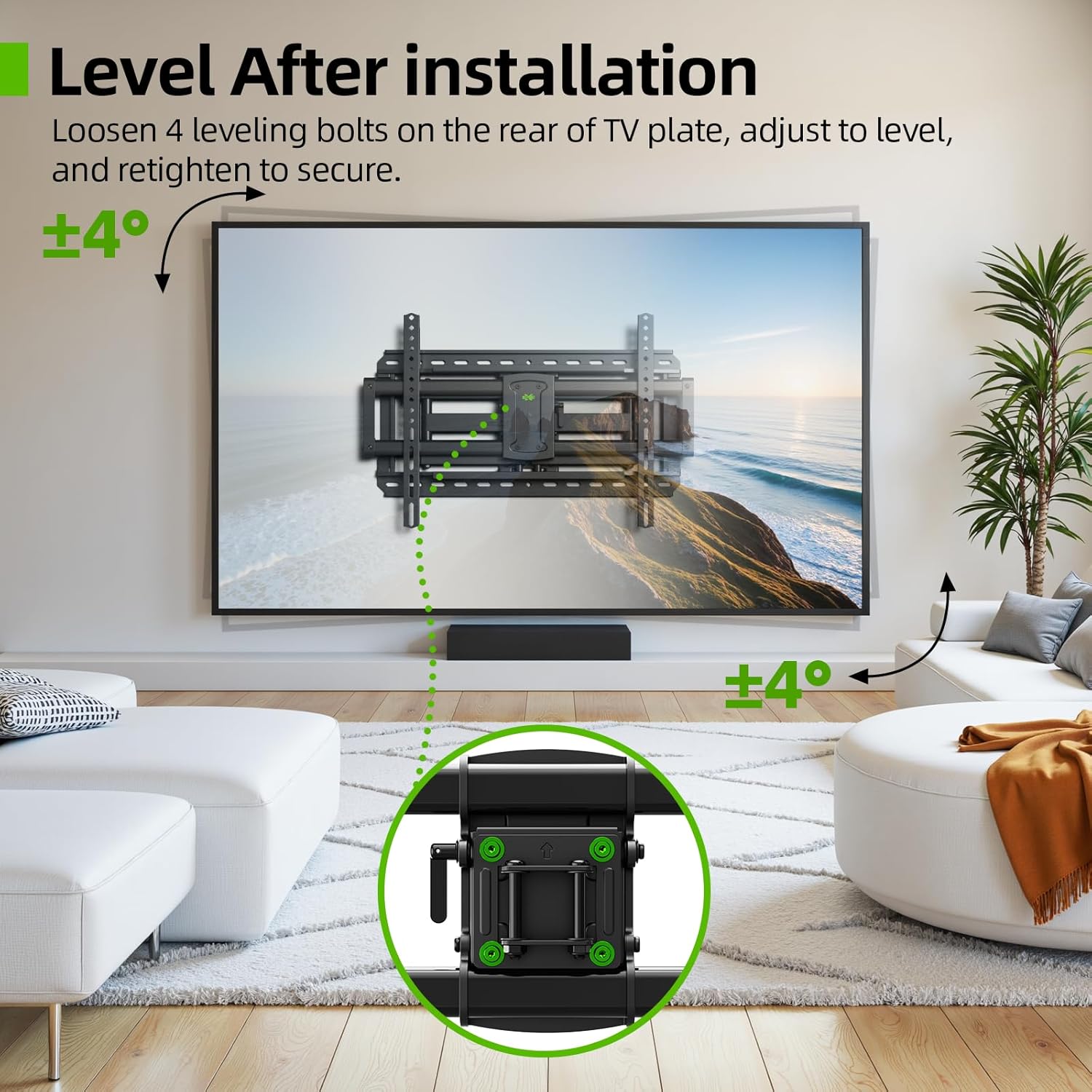 Thumbnail 6 de USX-MOUNT TV Wandhalterung Schwenkbar Neigbar 37-90" 600x400mm