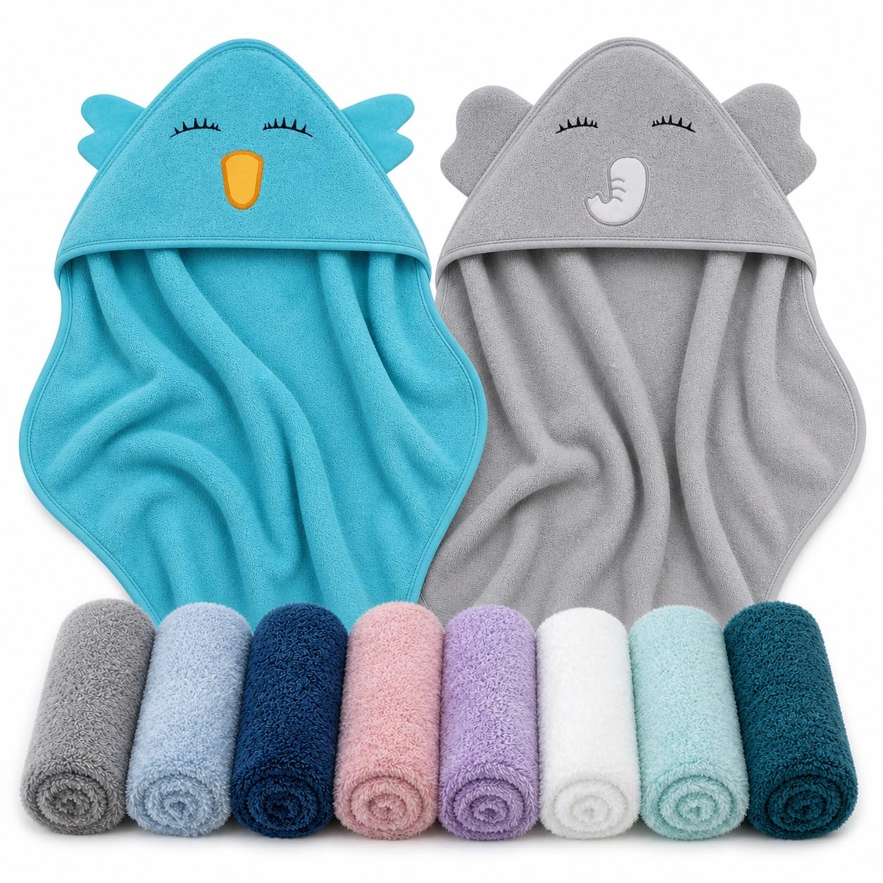 Detalle de Cute Castle Baby Hooded Towels, Bamboo-Derived Rayon