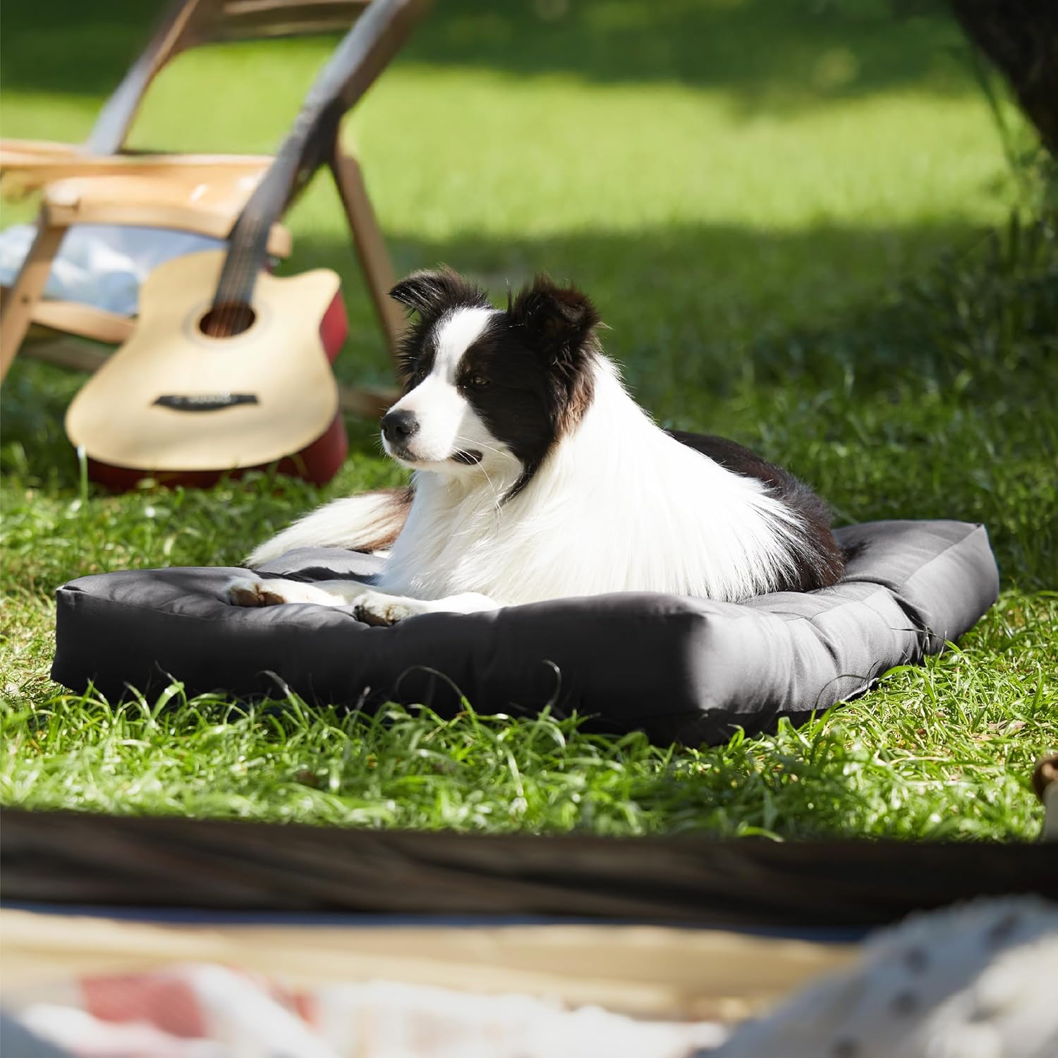 Thumbnail 6 de Bedsure Washable Large Dog Bed (91x68x9cm) – Flat Water-Resistant Crate Bed Cushion in Oxford Fabric, Black