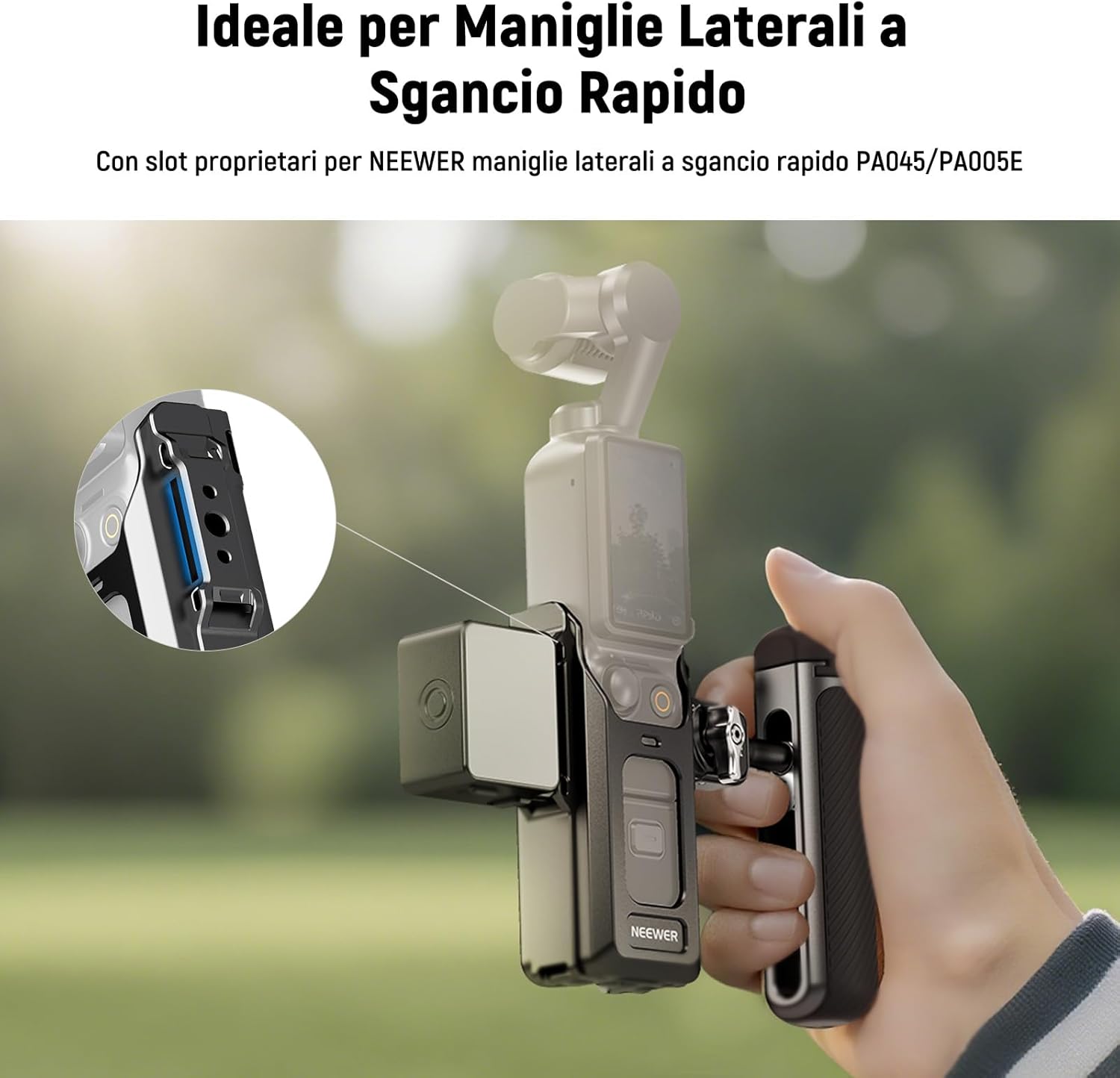 Thumbnail 3 de NEEWER Pocket 3 Cage AC029: gabbia protettiva in alluminio per DJI Osmo Pocket 3 con montaggio magnetico