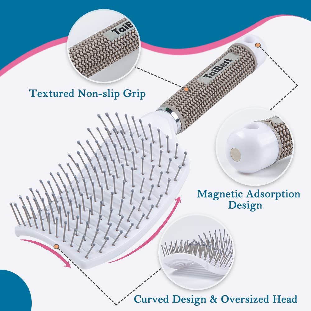 Detalle 2 de TaiBest Hair Brush Set with Boar Bristles