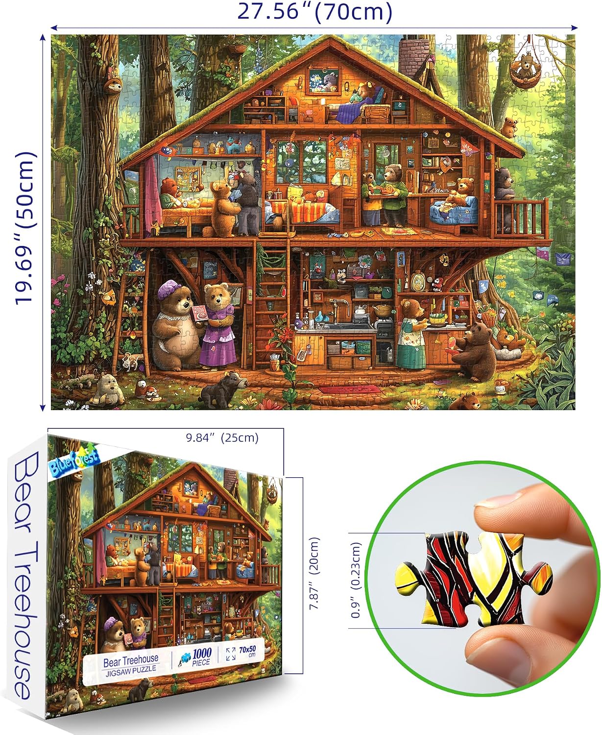 Detalle 2 de Blueforest 1,000-Piece Adult Jigsaw Puzzle
