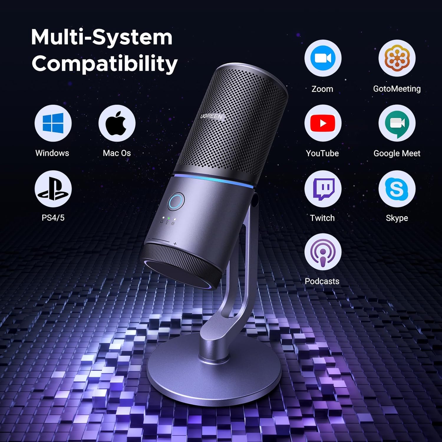 Thumbnail 4 de UGREEN USB Microphone 24bit/96kHz Gaming condenser mic