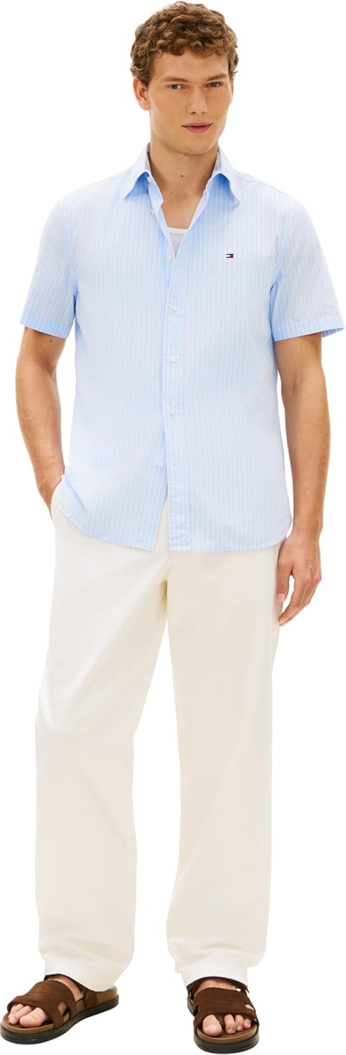 Thumbnail 4 de Tommy Hilfiger Herren S/S Shirt – klassisches Kurzarm-Hemd, Regular Fit