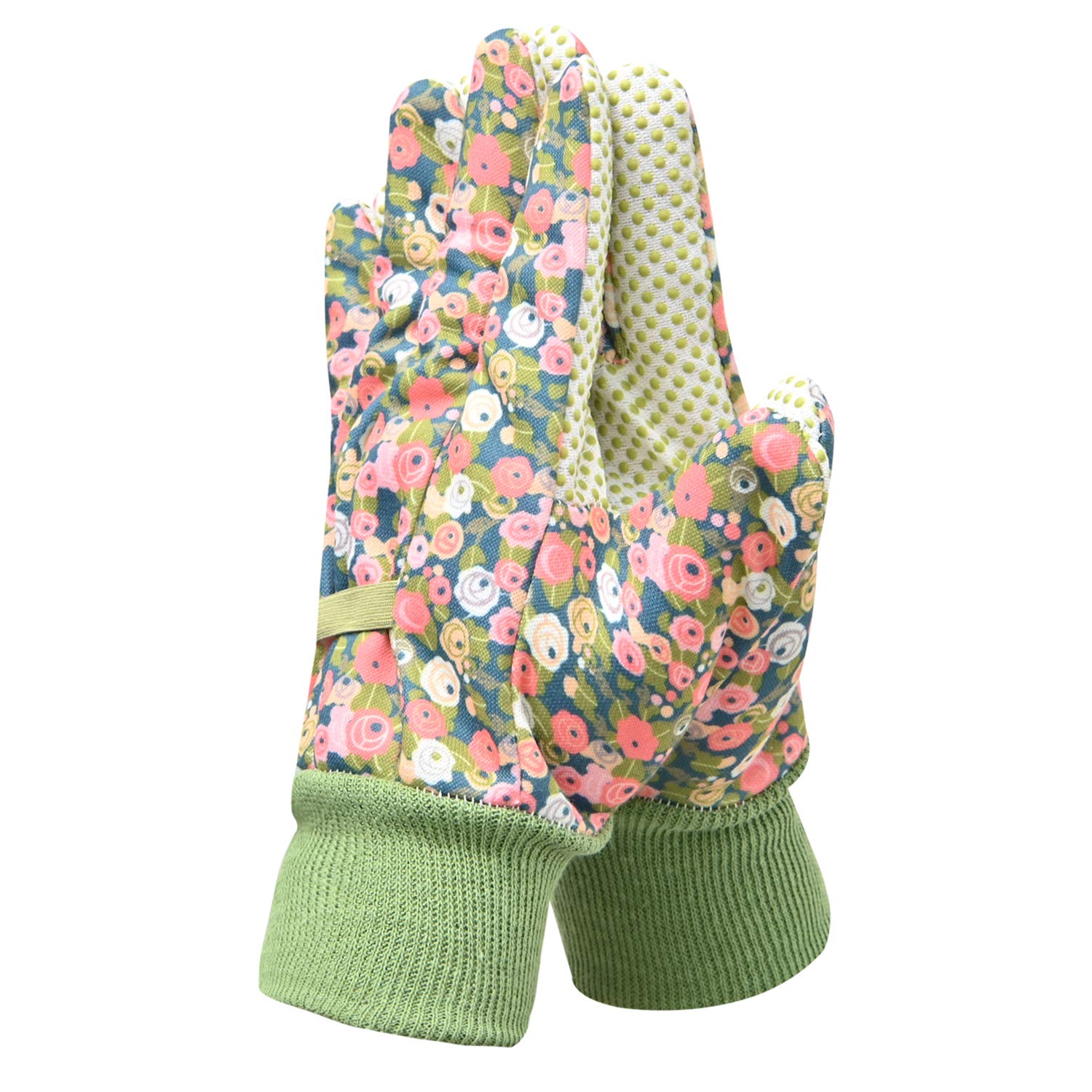 Detalle de Hanzapor Women Gardening Gloves: 2 Pairs of Comfortable, Breathable, Non-Slip Work Gloves (Small/Medium, Green)