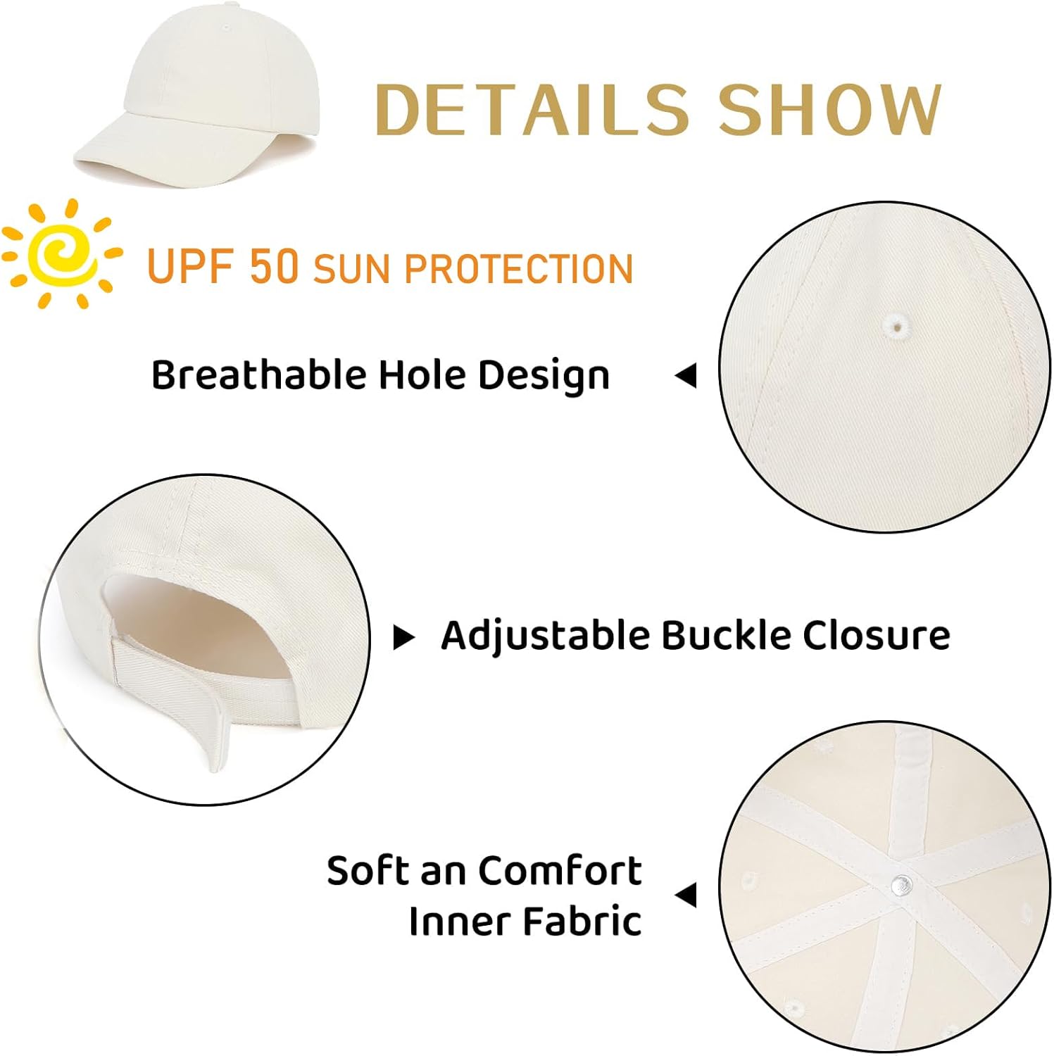Thumbnail 1 de iEasey Kids Plain Cotton Baseball Cap 2-6 Years – Sun Protection and Comfort