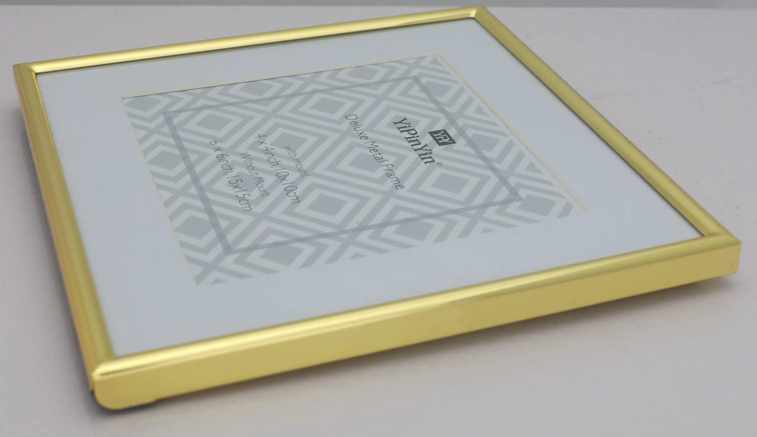 Thumbnail 5 de YiPinYin 6x6" Simply Square Gold Metal Picture Frame set of 2