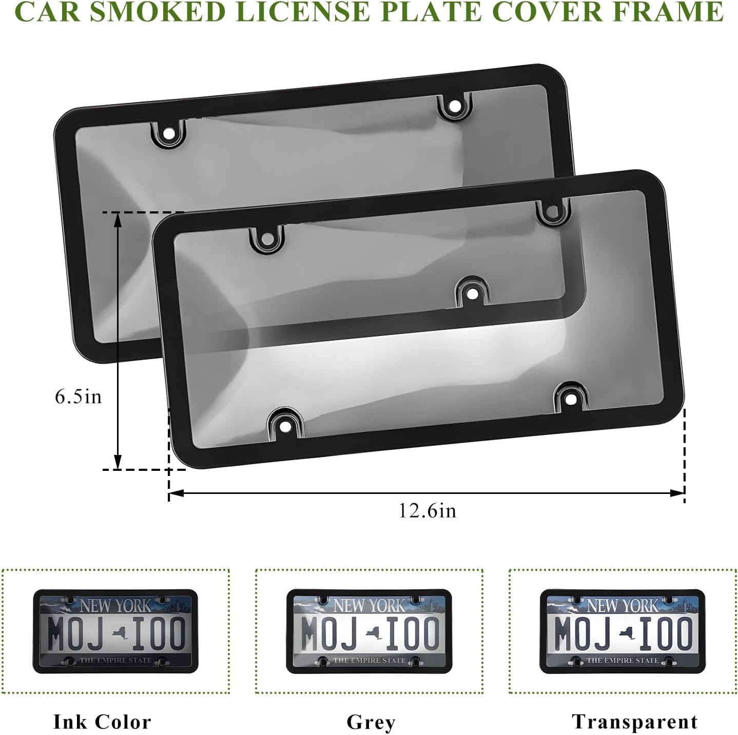 Thumbnail 1 de LSKASELUE License Plate Frame and Cover Set, 2-Piece