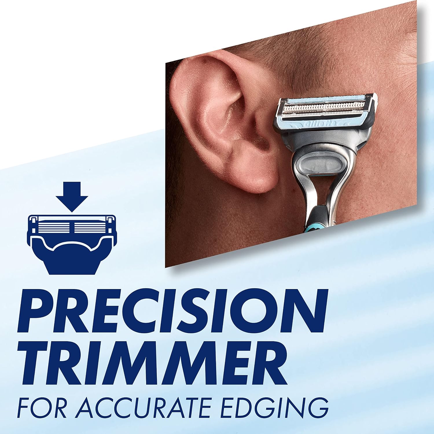 Detalle de Gillette SkinGuard Sensitive Razor for Men with SkinGuard protection and 10 blade refills
