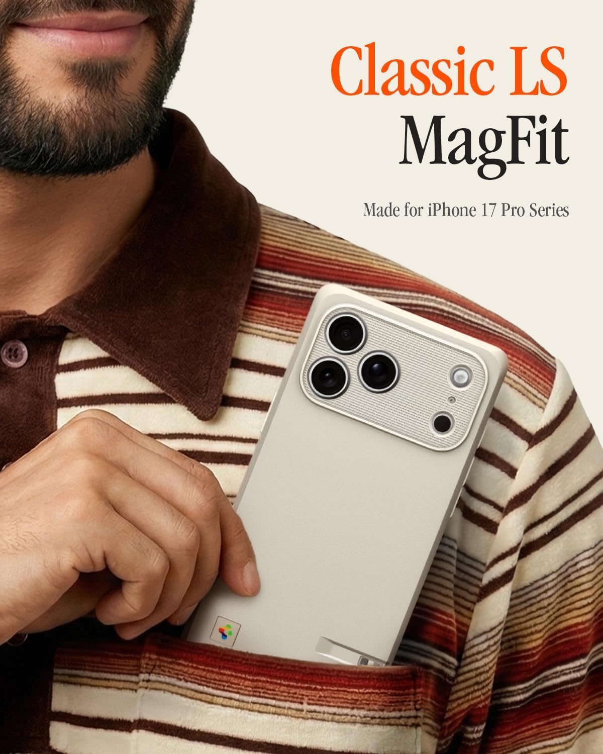 Thumbnail 1 de Spigen Coque Classic LS MagFit pour iPhone 17 Pro Max – finition Gris Pierre