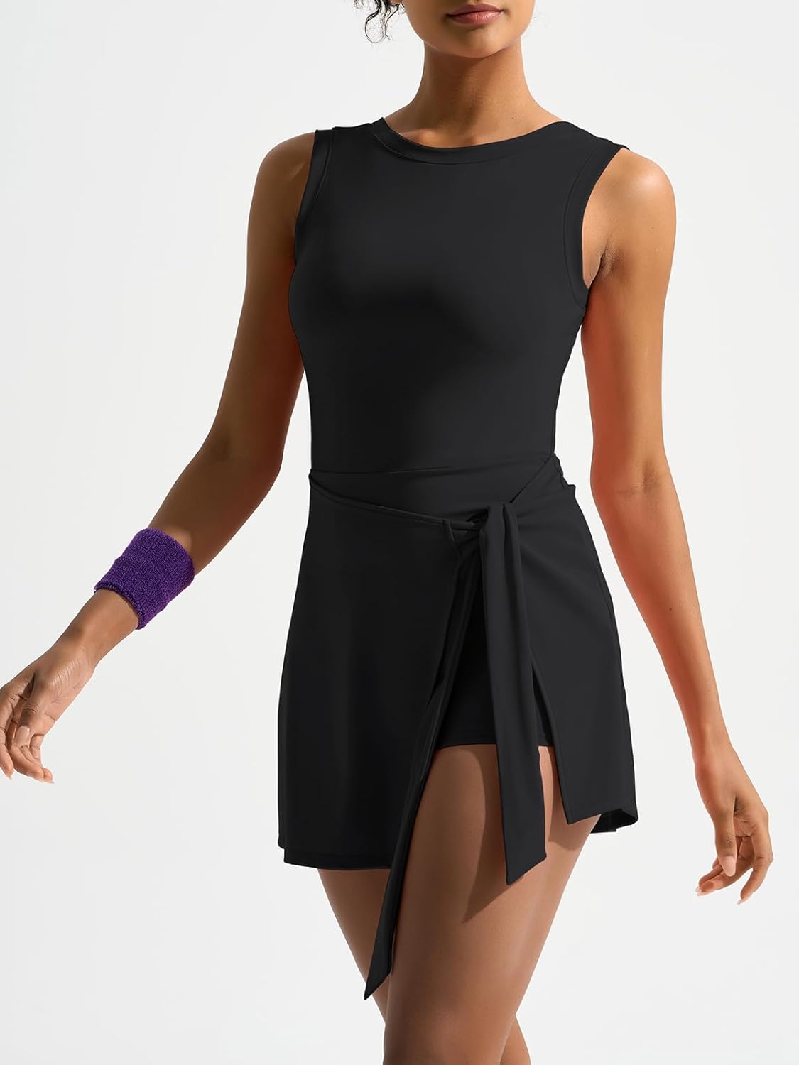 Thumbnail 2 de Dokuritu Sleeveless Tennis Dress Romper with Built-In Shorts and U-Shaped Back
