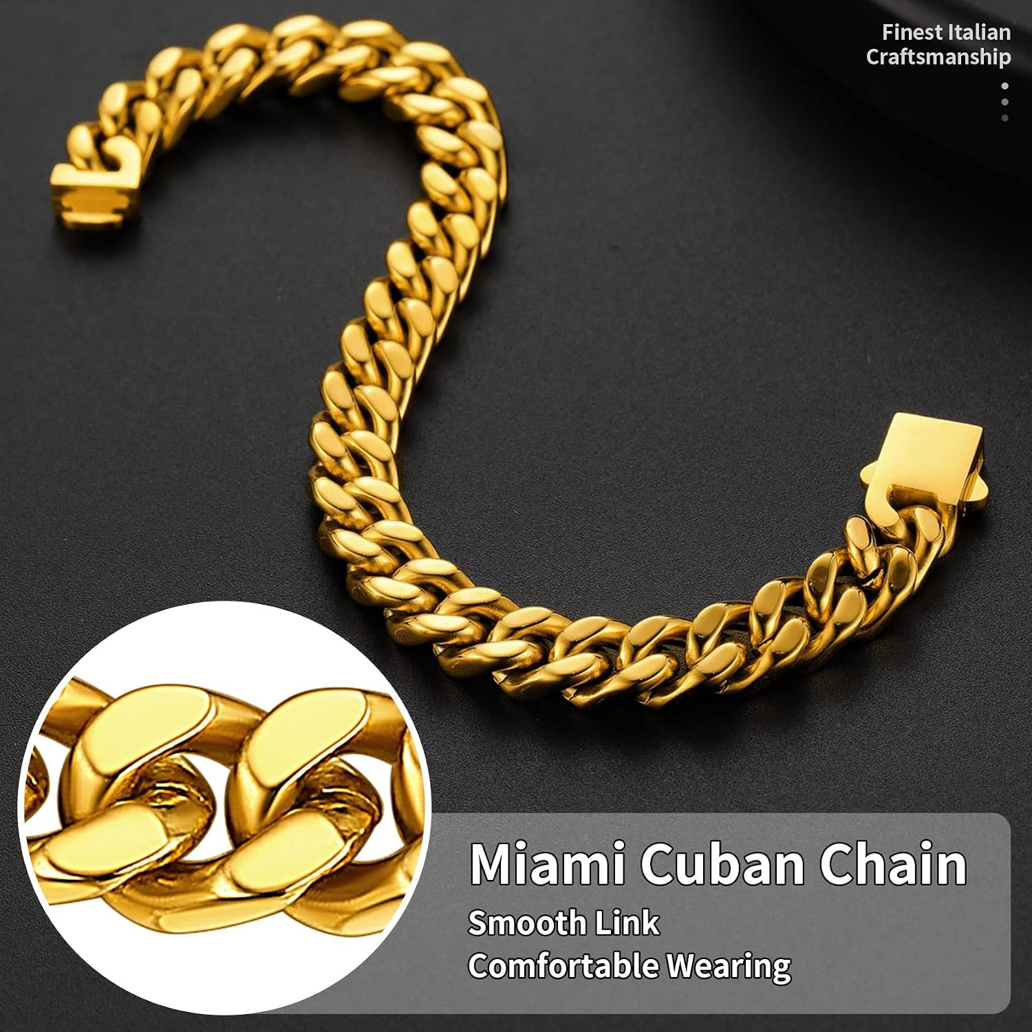 Detalle 2 de ChainsHouse Gourmette 19 cm Maille Cubaine
