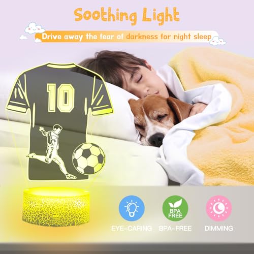 Thumbnail 5 de Eygerur 2 Pezzi Napoli Calcio Luce Notturna 3D per Bambini – Regalo 2–12 Anni