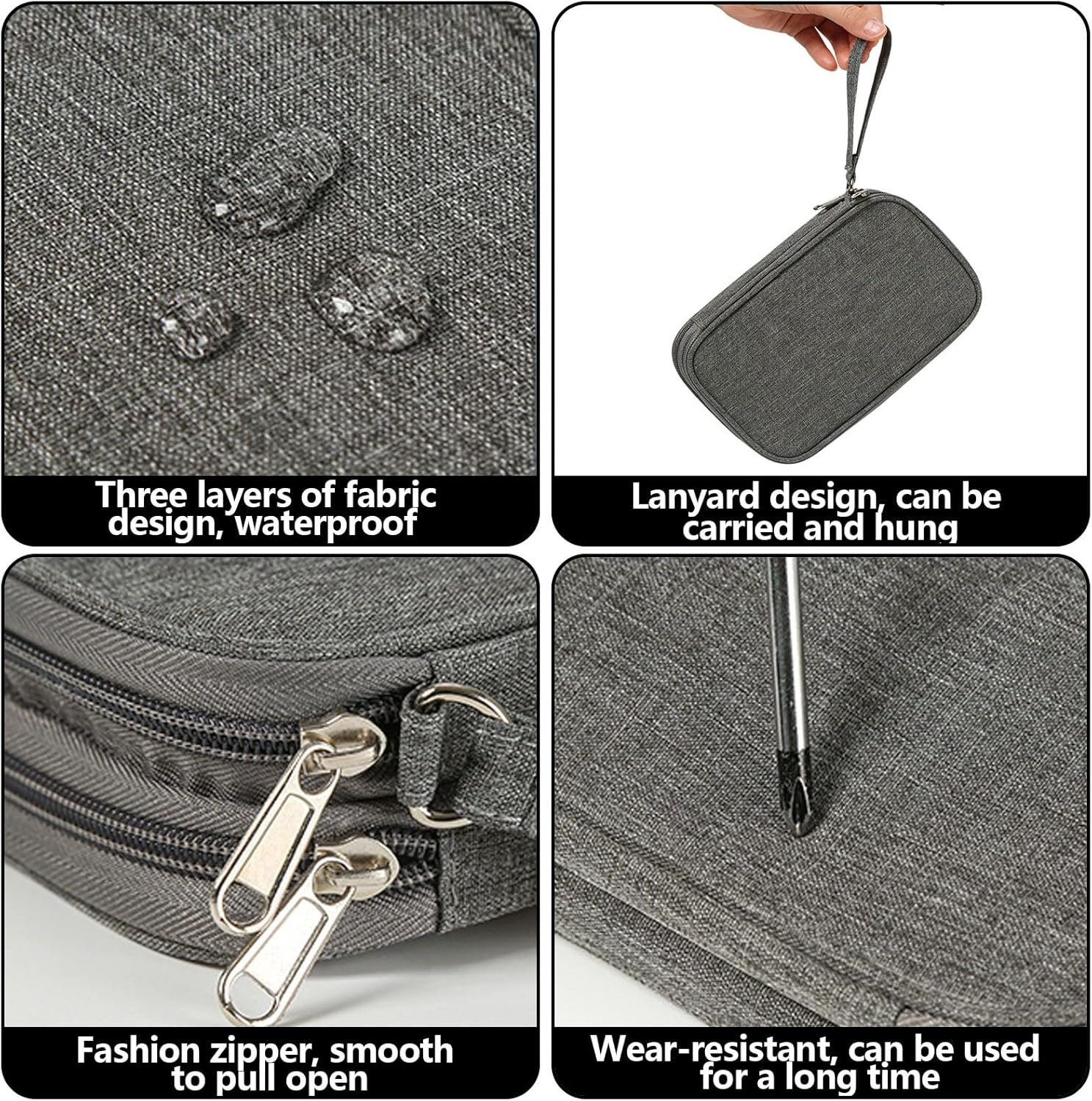 Thumbnail 4 de OdiuK Kabeltasche 21×13×5 cm für Kabel und Powerbank