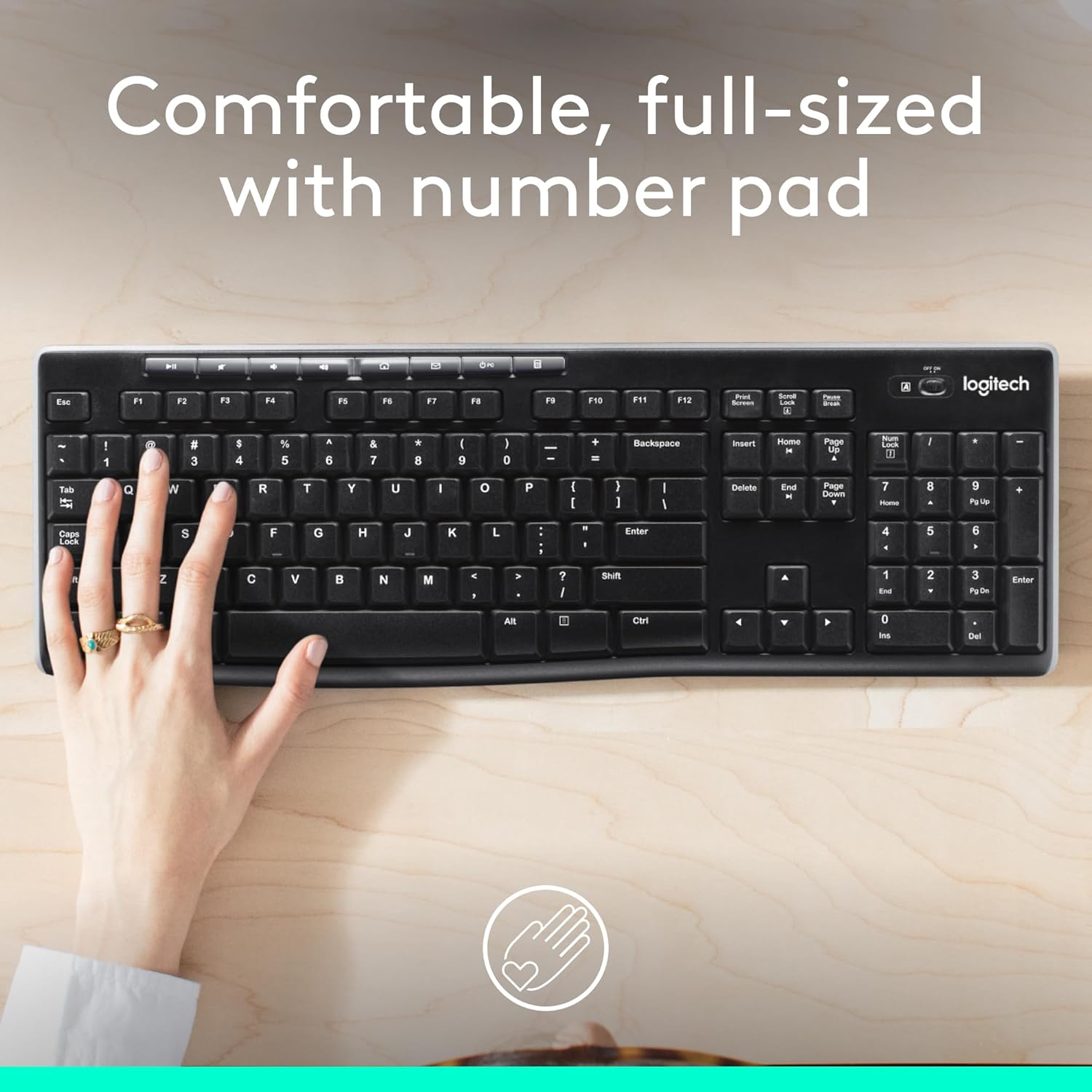 Thumbnail 1 de Logitech K270 Wireless Keyboard for Windows (UK Layout) with 2-Year Battery Life