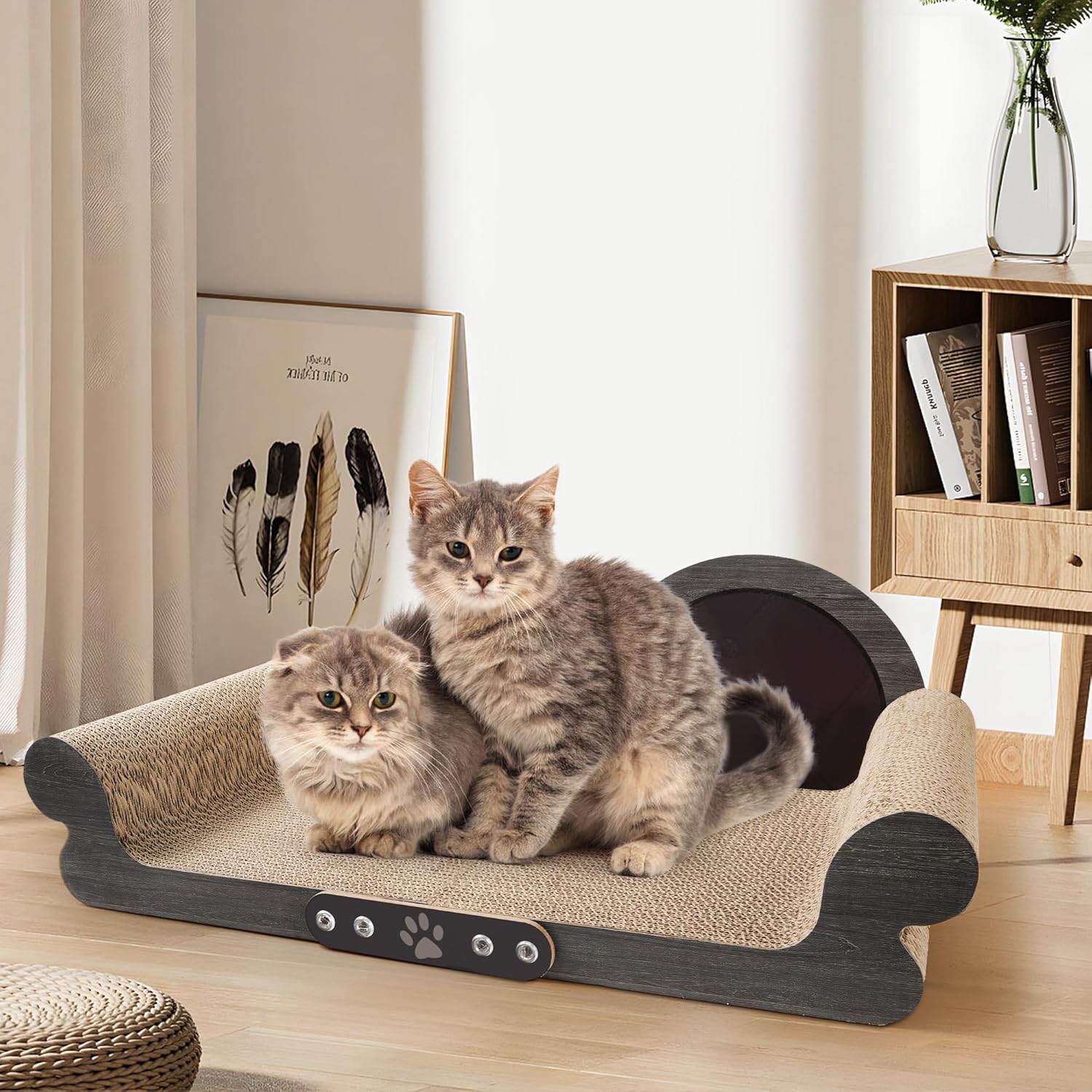 Thumbnail 6 de Tiragraffi per Gatti Adulti XXL – Tiragraffi Cartone Design Divano 68 cm