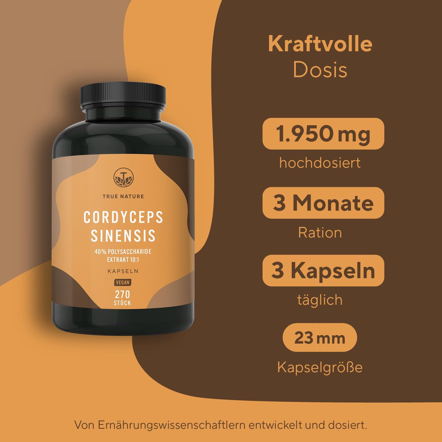 Thumbnail 2 de TRUE NATURE Cordyceps Kapseln 270 Stk