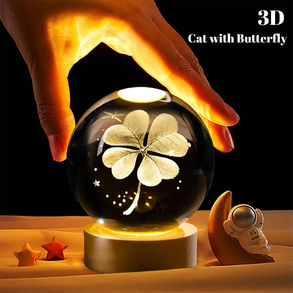 Thumbnail 4 de AMFUN Sfera di Cristallo 3D del Sistema Solare con base a LED