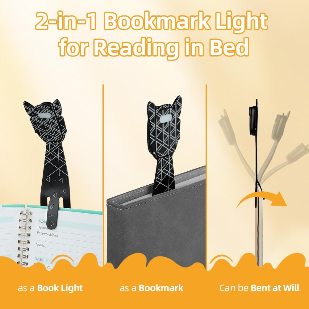 Thumbnail 4 de OSDUE P-SQYDDDA250825-FBA LED-leeslamp met bladwijzerclip, 3 lichtkleuren