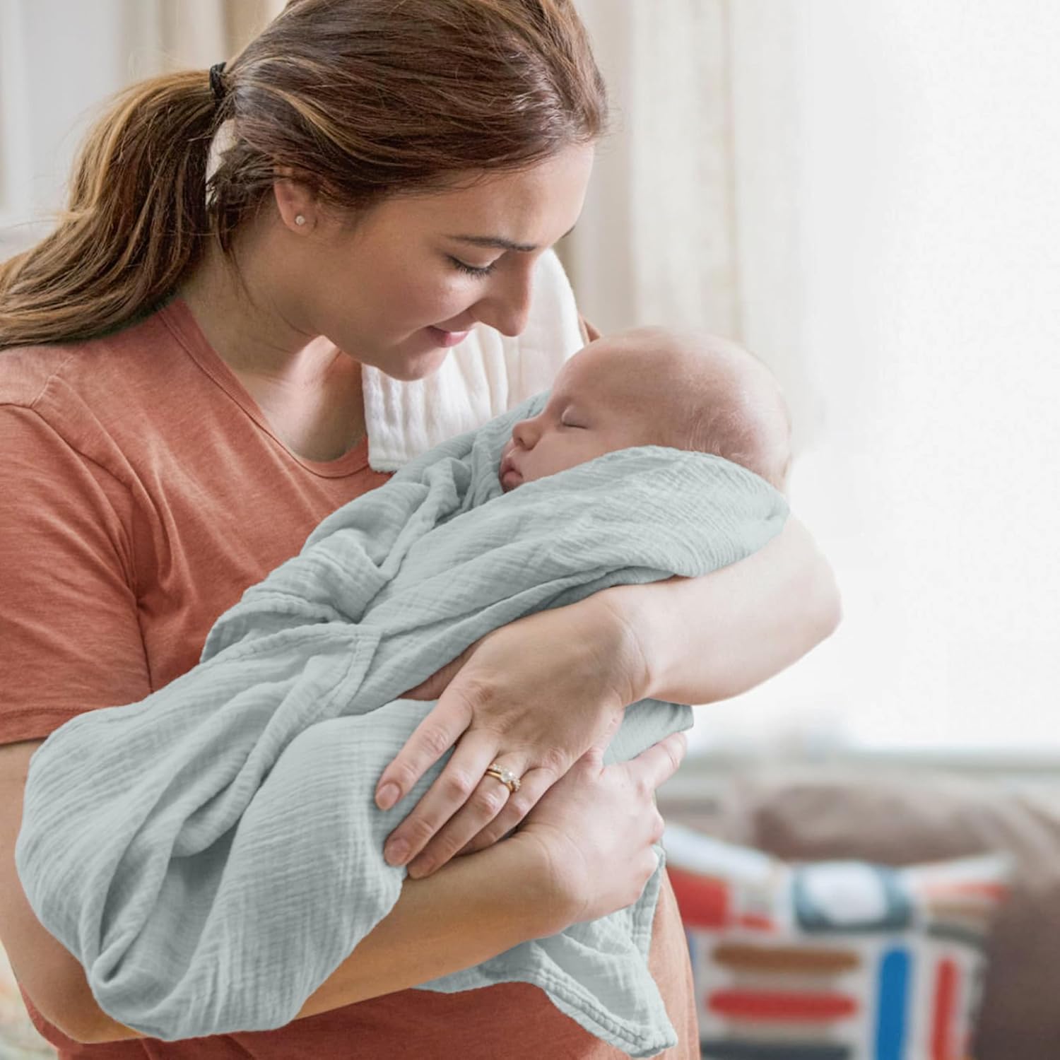 Thumbnail 3 de Bearmoss Baby Musselin Decke 3er Set