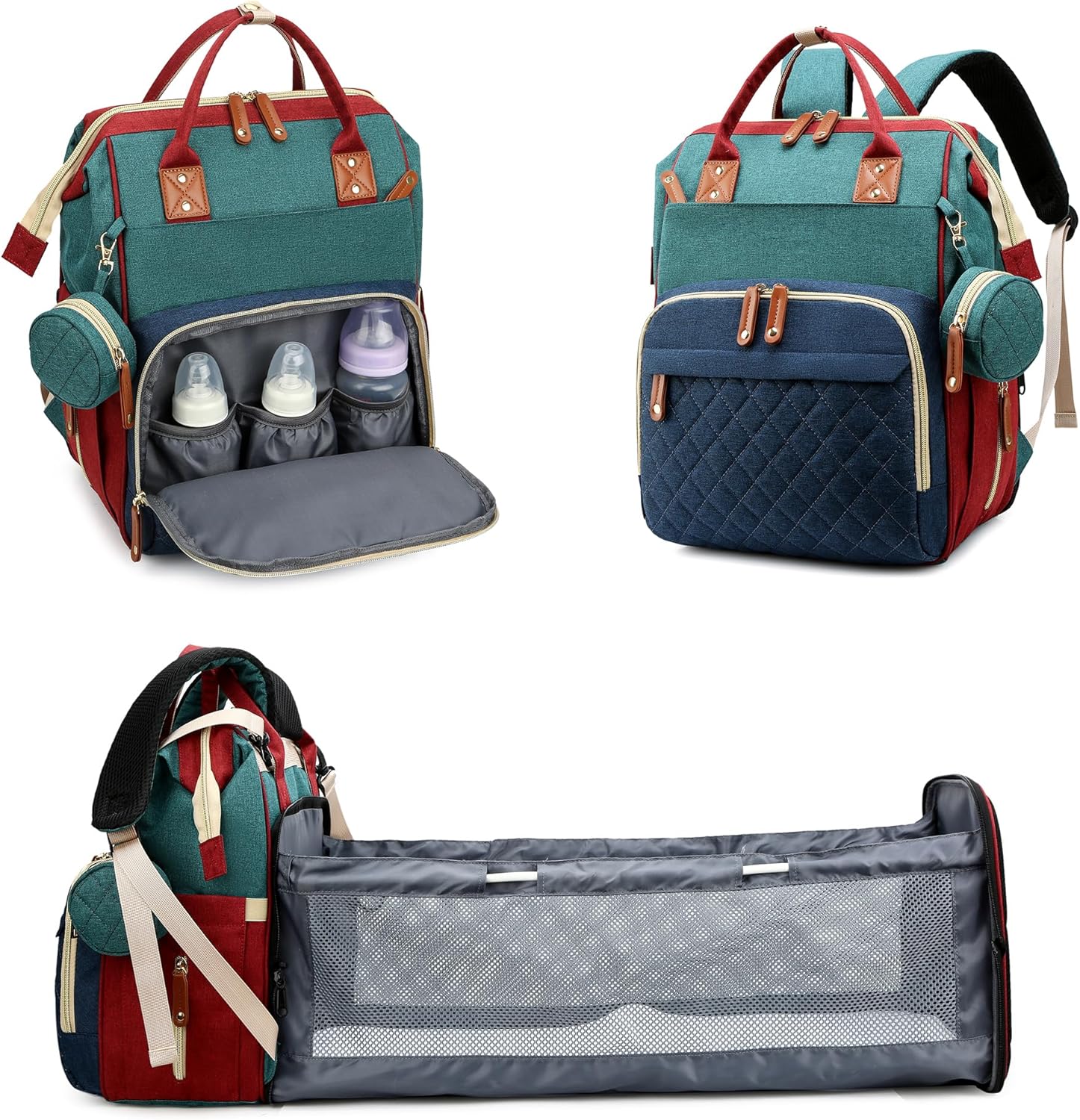 Thumbnail 6 de Fexkean Wickeltasche Rucksack – Große Kapazität, wandelbar als Wickelrucksack