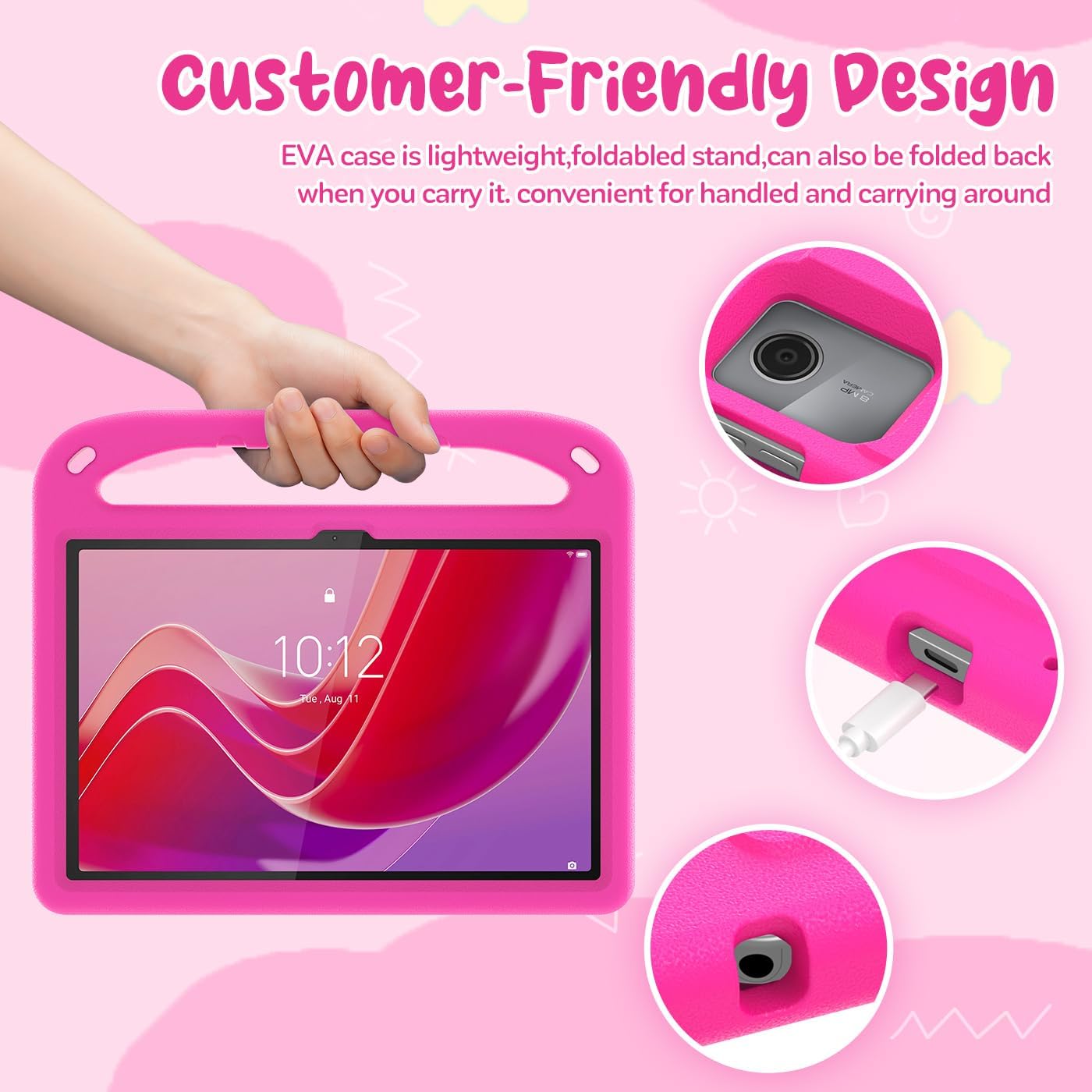 Thumbnail 5 de RollinCase Lenovo Tab M11 Hülle Magenta 11 Zoll