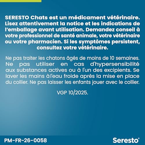 Thumbnail 10 de Seresto Collier Chats Gris – Protection antiparasitaires longue durée (7–8 mois) contre puces et tiques