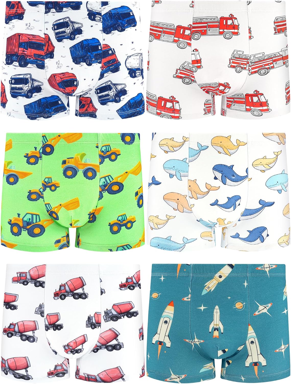Detalle de BliBliTaTa Boys' Boxer Briefs, 6-Pack