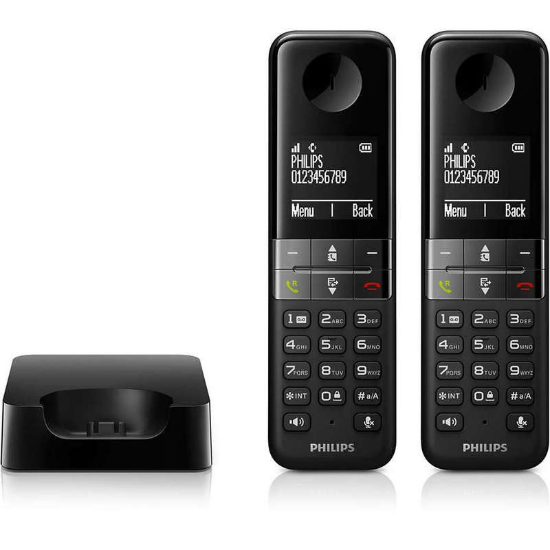 Detalle 2 de Philips D4702B/34 Teléfono inalámbrico Duo negro