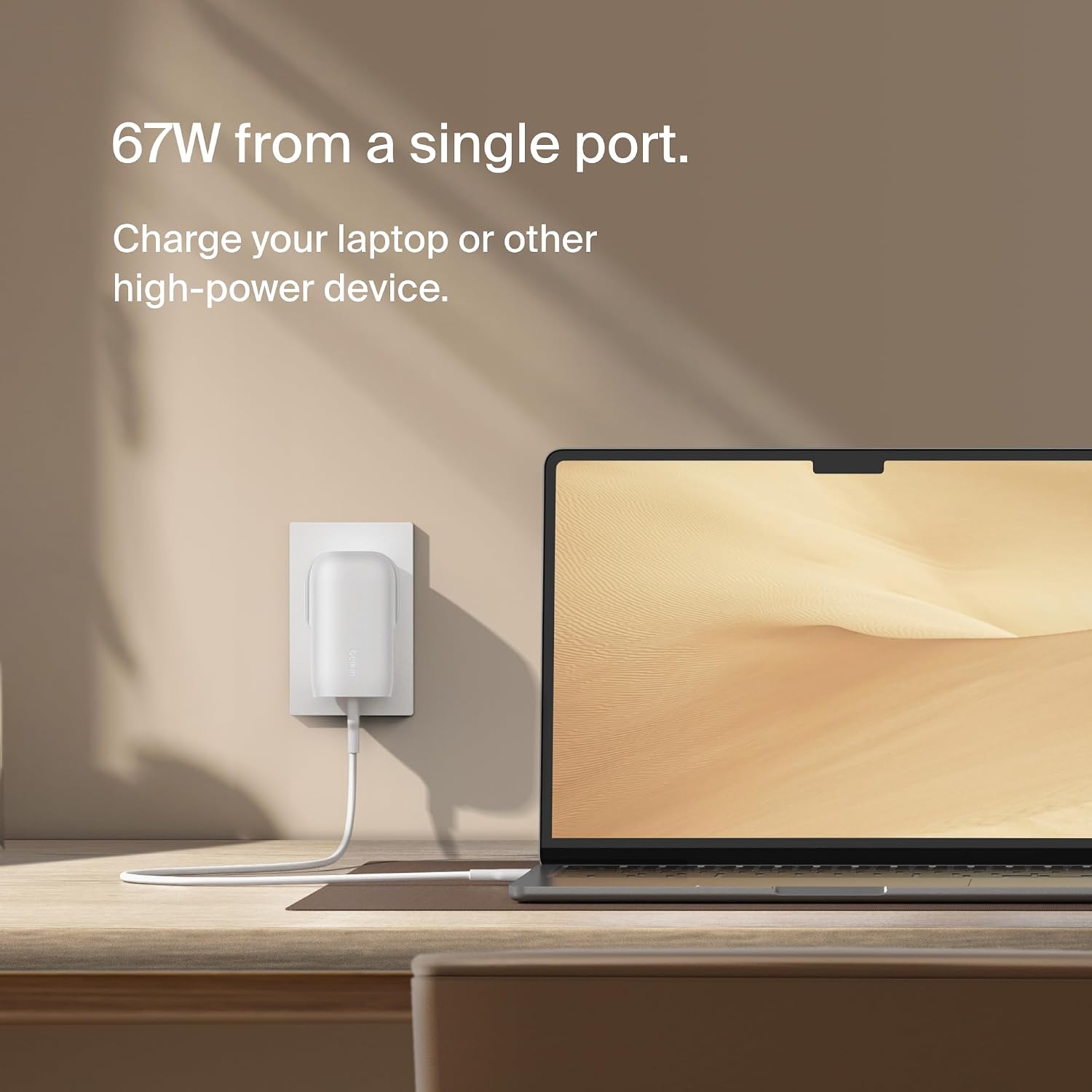 Detalle de Belkin BoostCharge 3‑Port USB‑C 67W Wall Charger