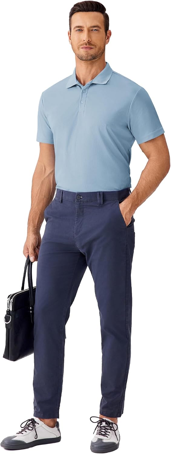 Detalle de PINSPARK Polo manches courtes homme respirant à séchage rapide, idéal golf et sport d’été