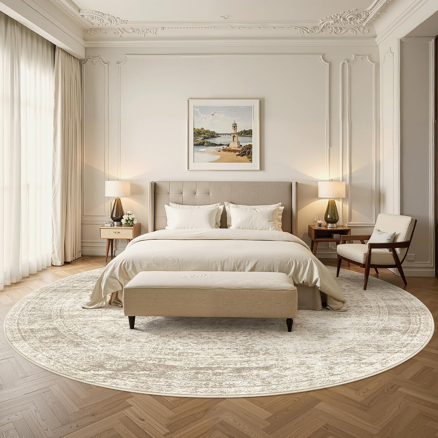 Detalle de Soalmost Round Area Rug 8x8