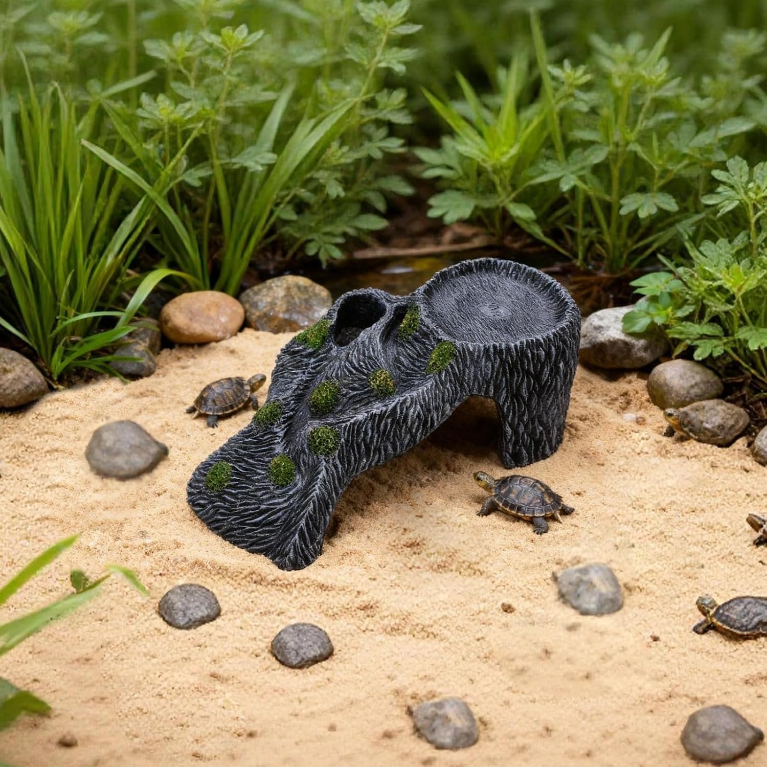 Thumbnail 5 de MC MEICHUANG Turtle Basking Platform – Resin Hideout for Turtles, Reptiles and Aquariums