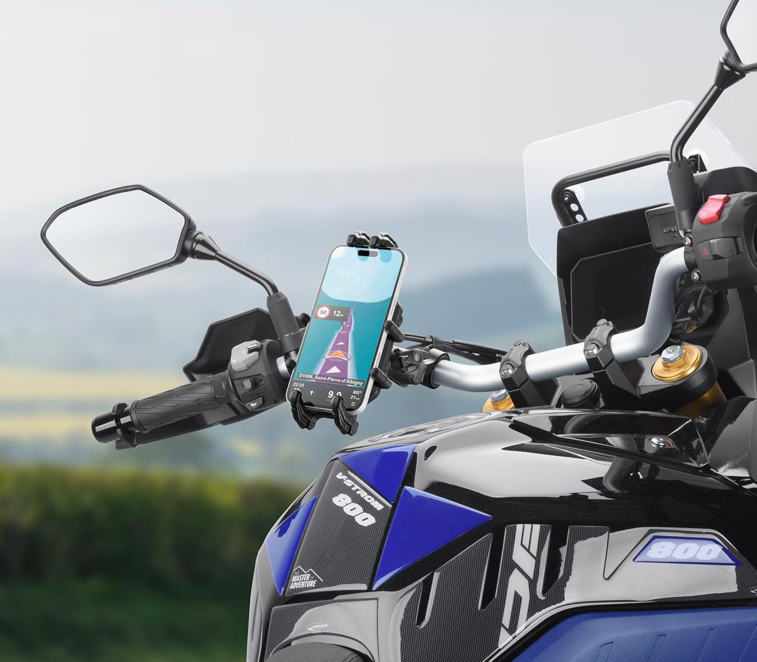 Detalle 2 de Interphone - Support Crab Rugged Pro avec antivol: support guidon universel pour smartphone 5,4" à 7,2