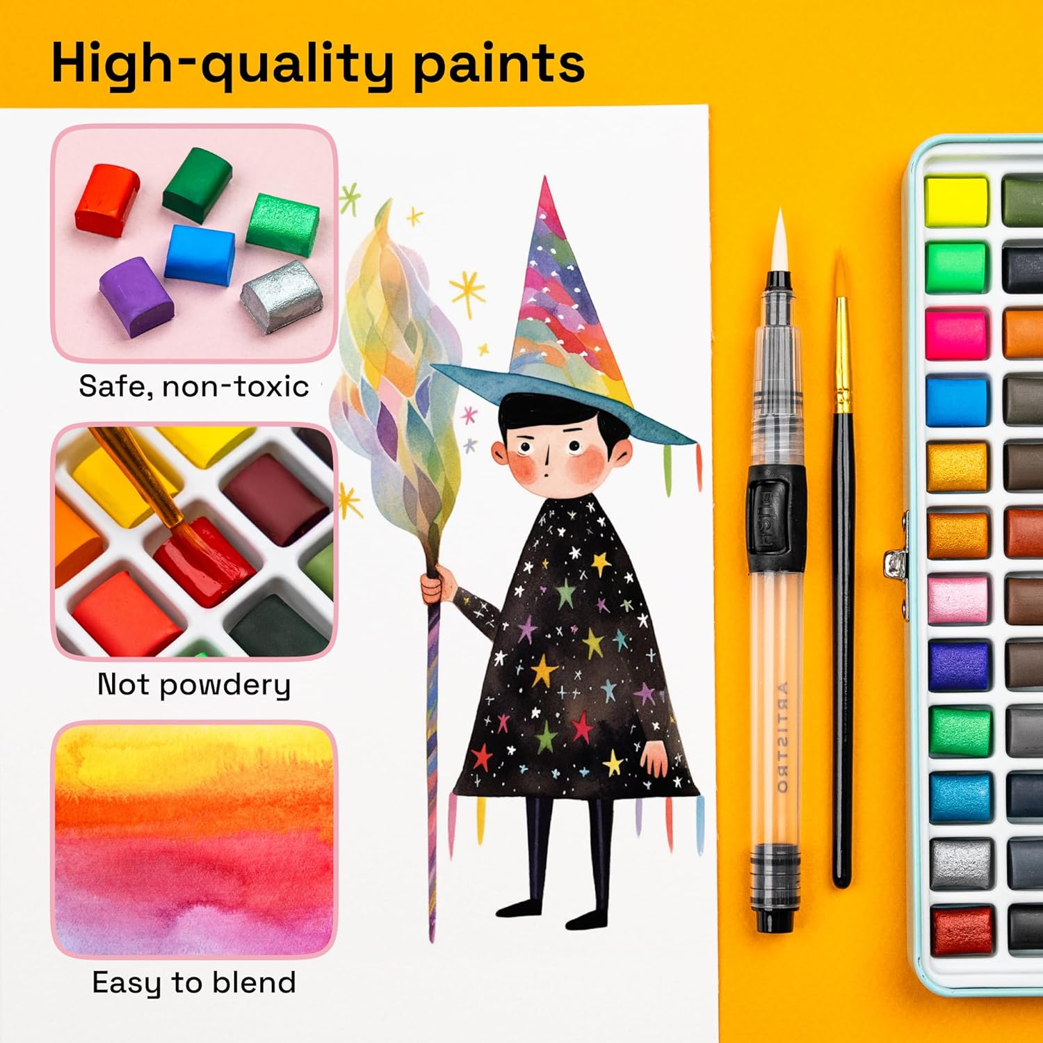 Thumbnail 4 de ARTISTRO Watercolour Paint Set with metallics 🎨